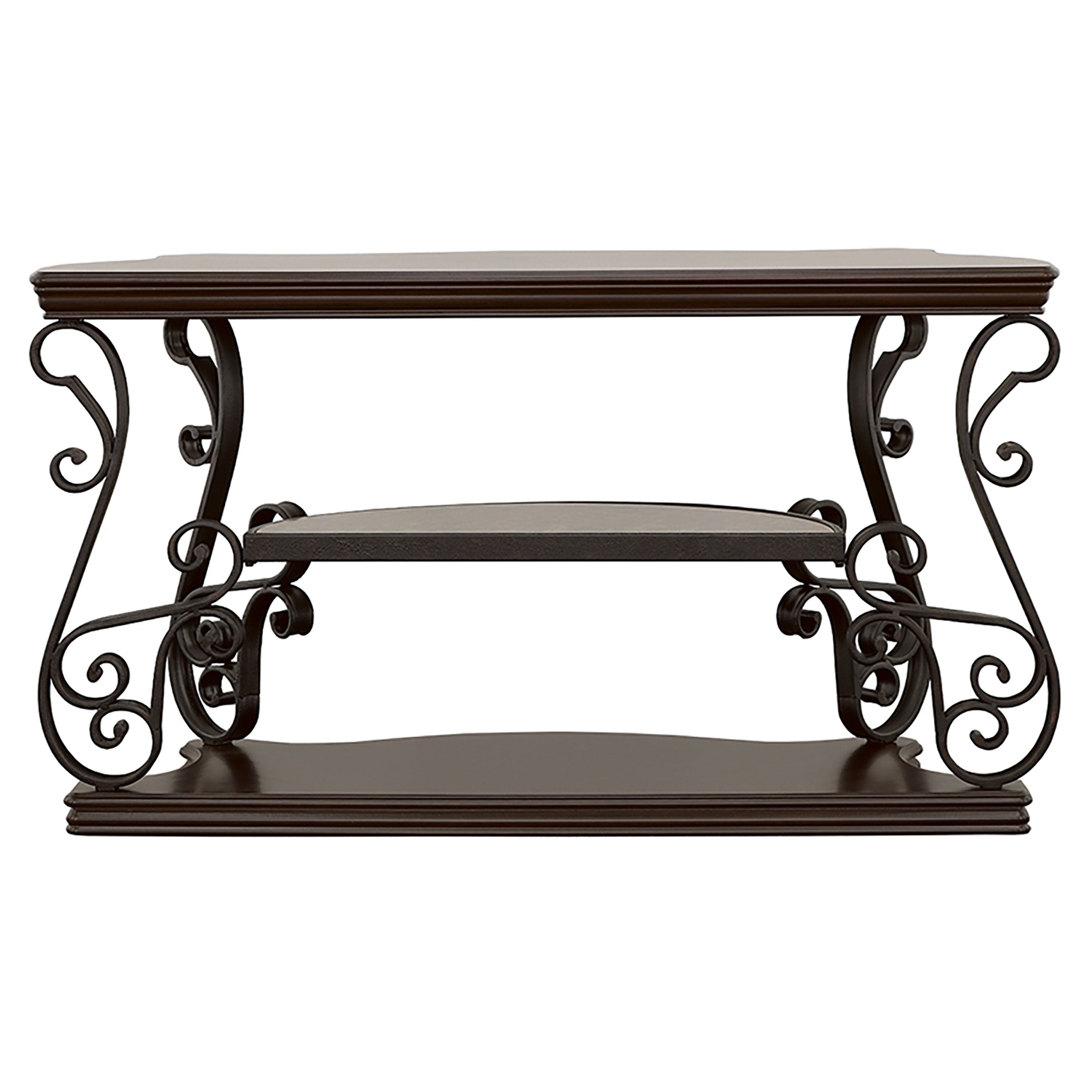 Laney Scrollwork Entryway Sofa Console Table Deep Merlot-CoasterEssence