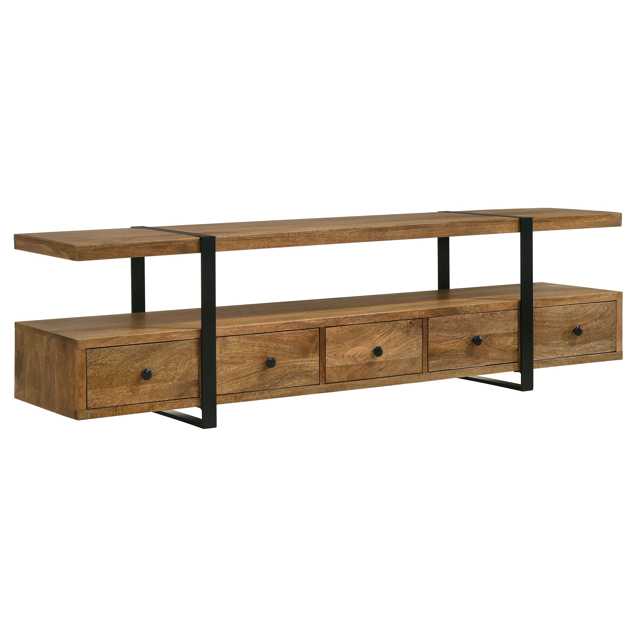 Otto 5-drawer Mango Wood 70-inch TV Stand Media Console Brown-