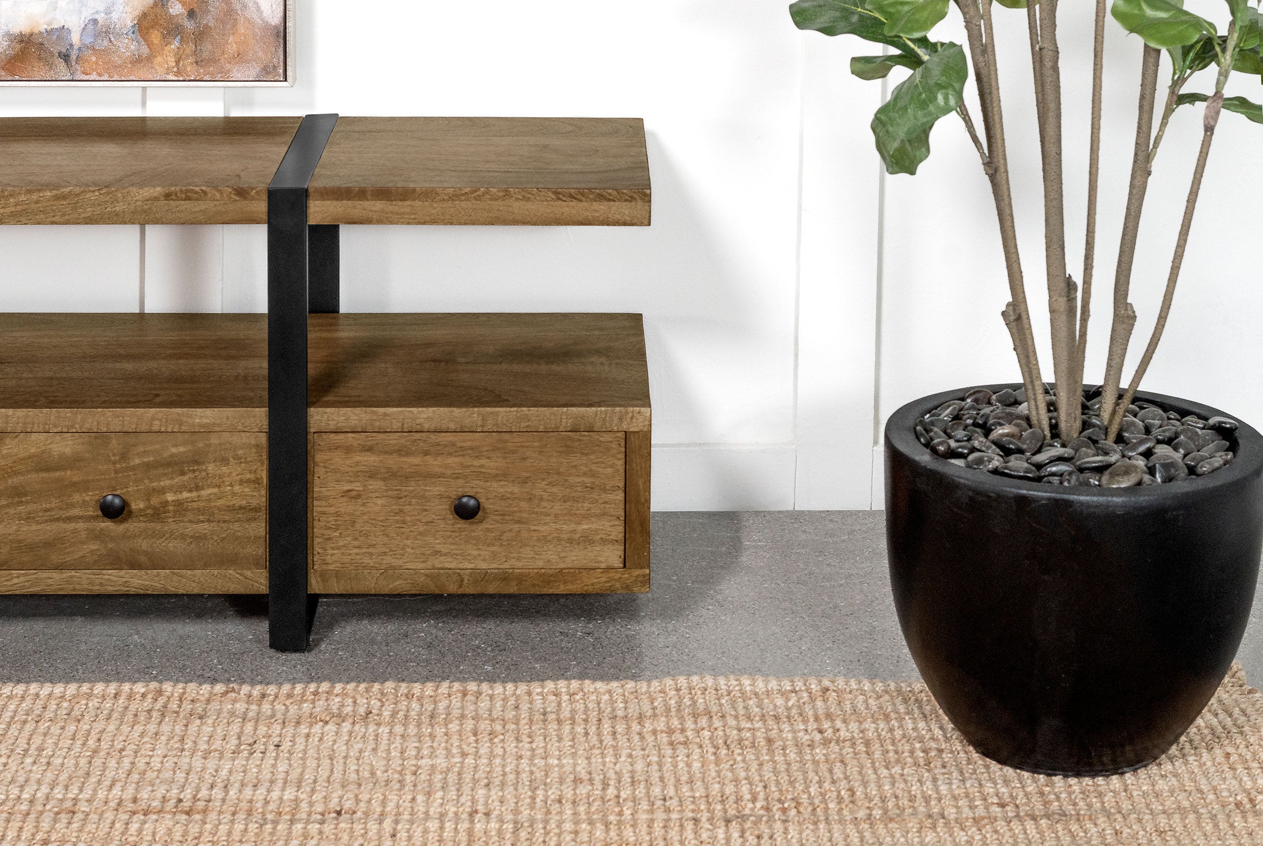 Otto 5-drawer Mango Wood 70-inch TV Stand Media Console Brown-