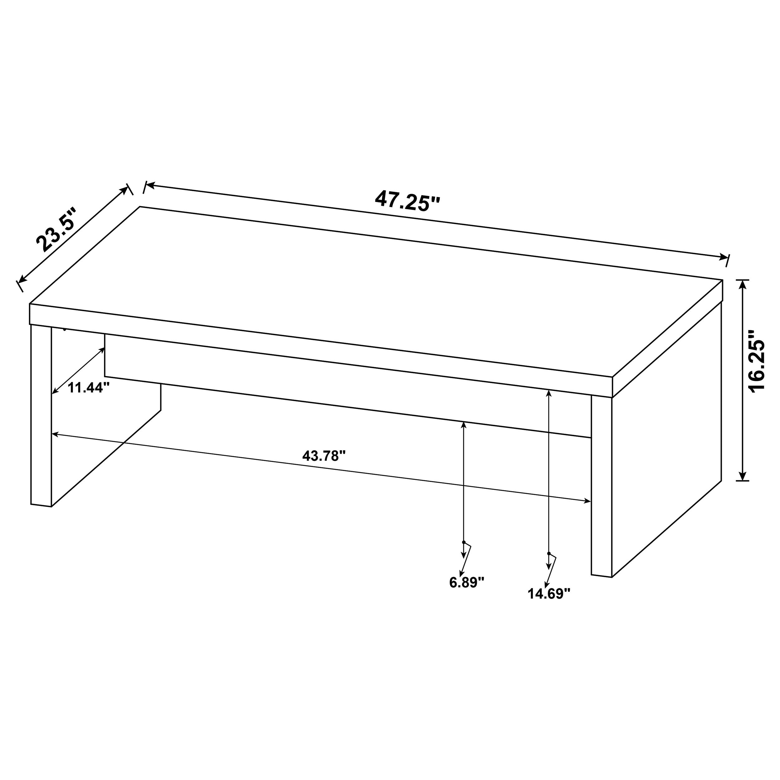 Lynette Rectangular Engineered Wood Coffee Table Mango-