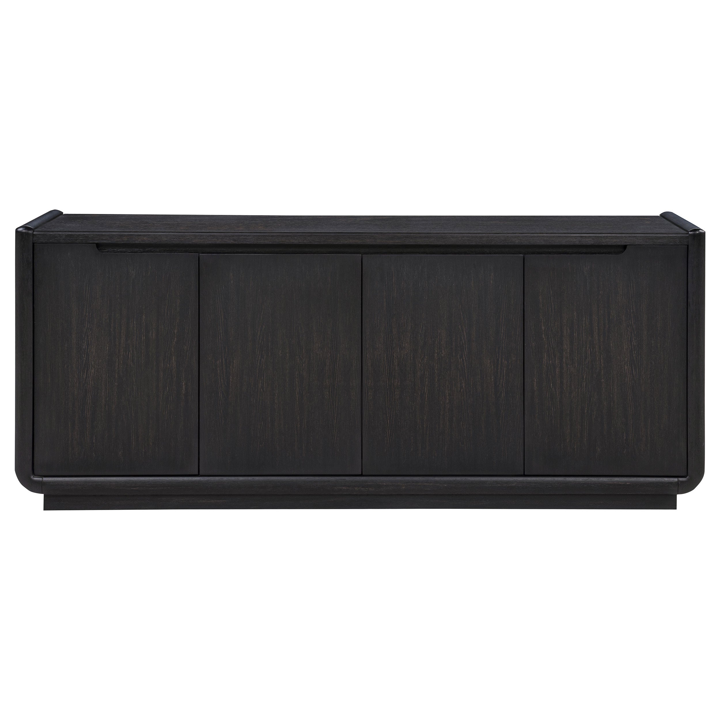 Leandro 72-inch 4-door TV Stand Media Console Burnished Black-