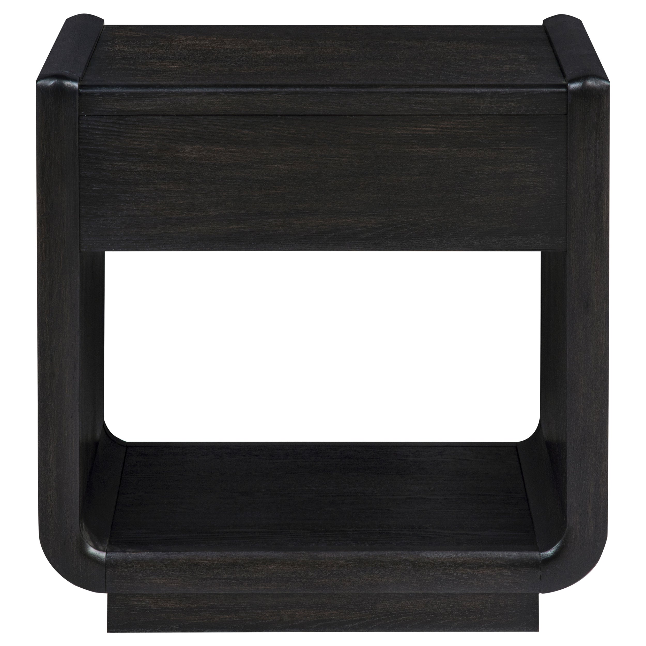 Leandro 1-drawer Wood Occasional Side End Table Burnished Black-