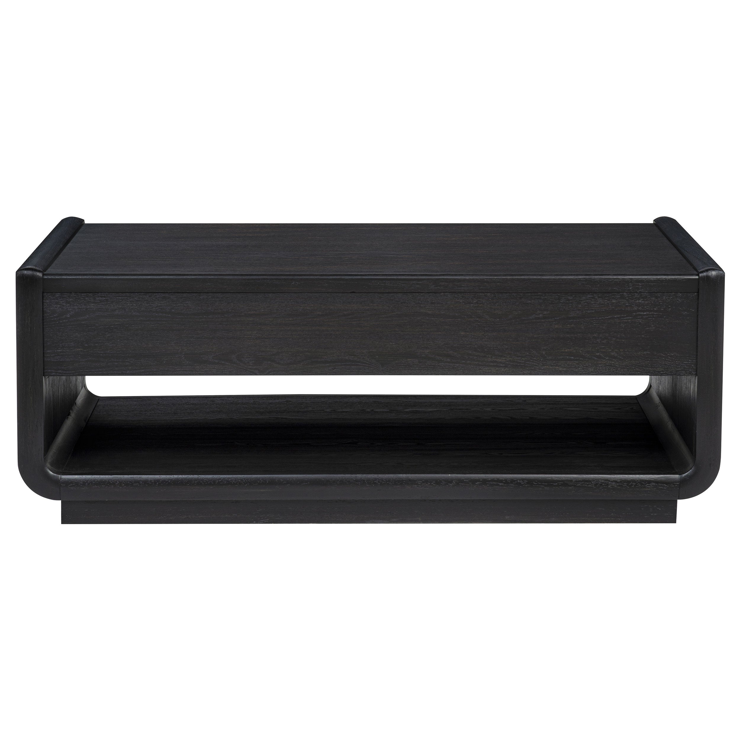 Leandro 2-drawer Wood Cocktail Coffee Table Burnished Black-