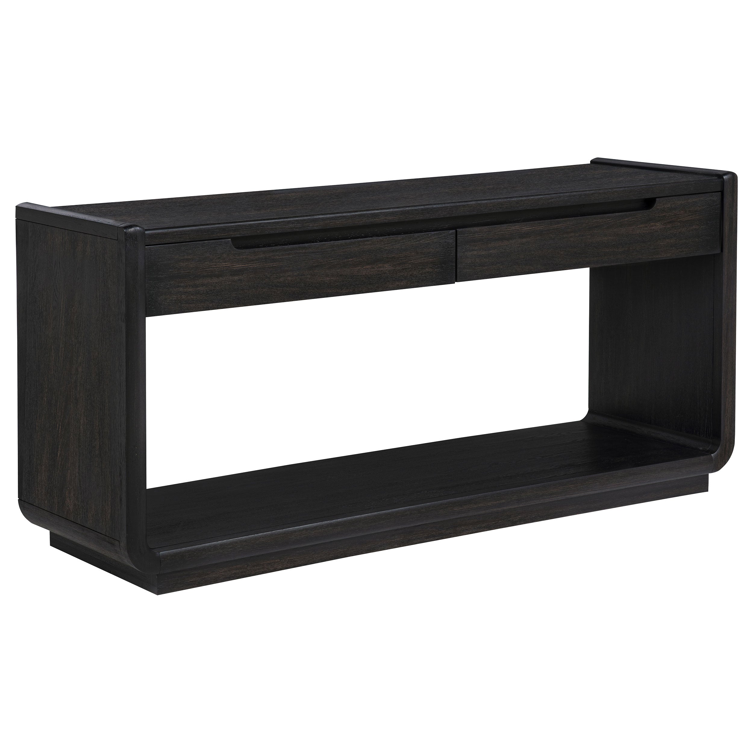 Leandro 2-drawer Entryway Sofa Console Table Burnished Black-