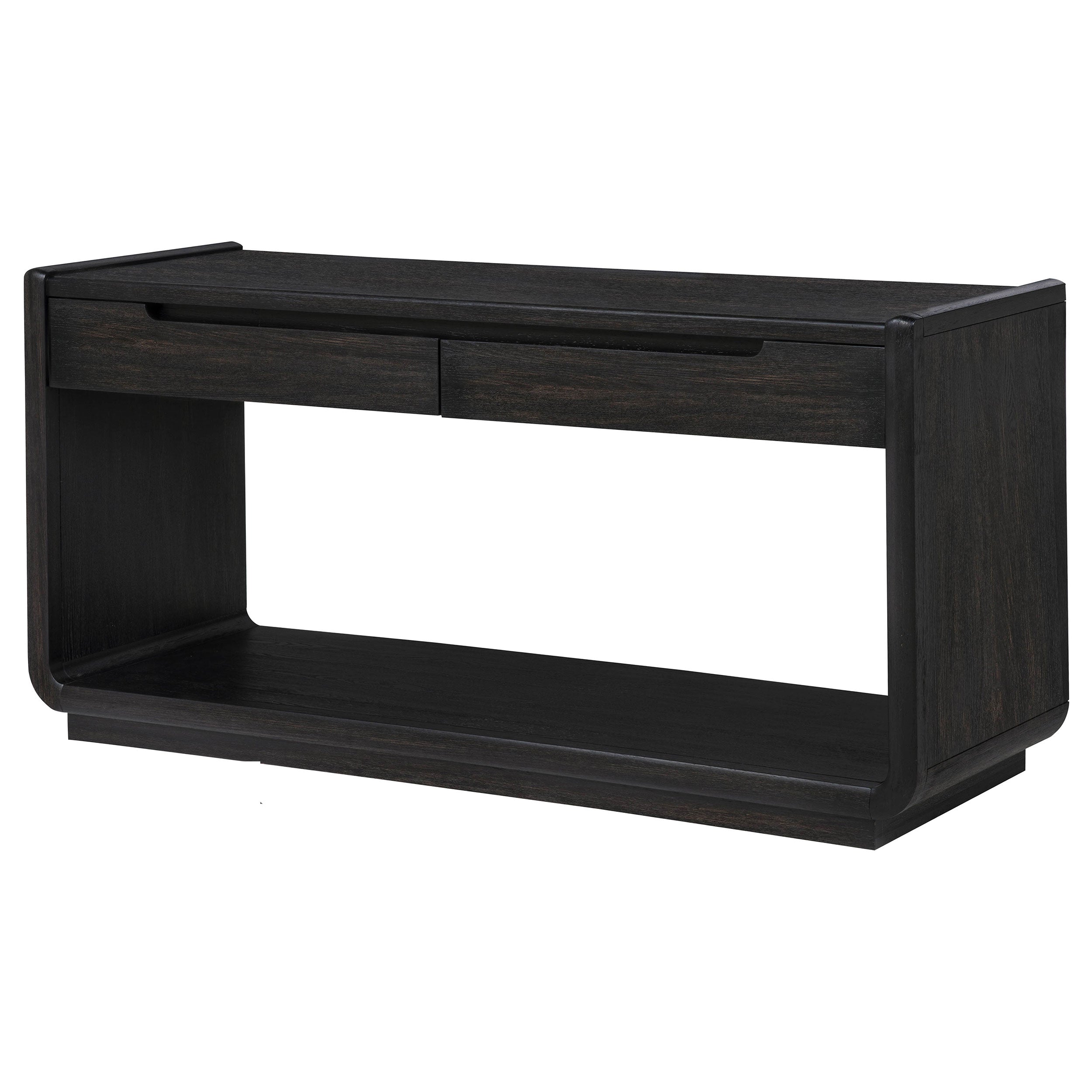 Leandro 2-drawer Entryway Sofa Console Table Burnished Black-