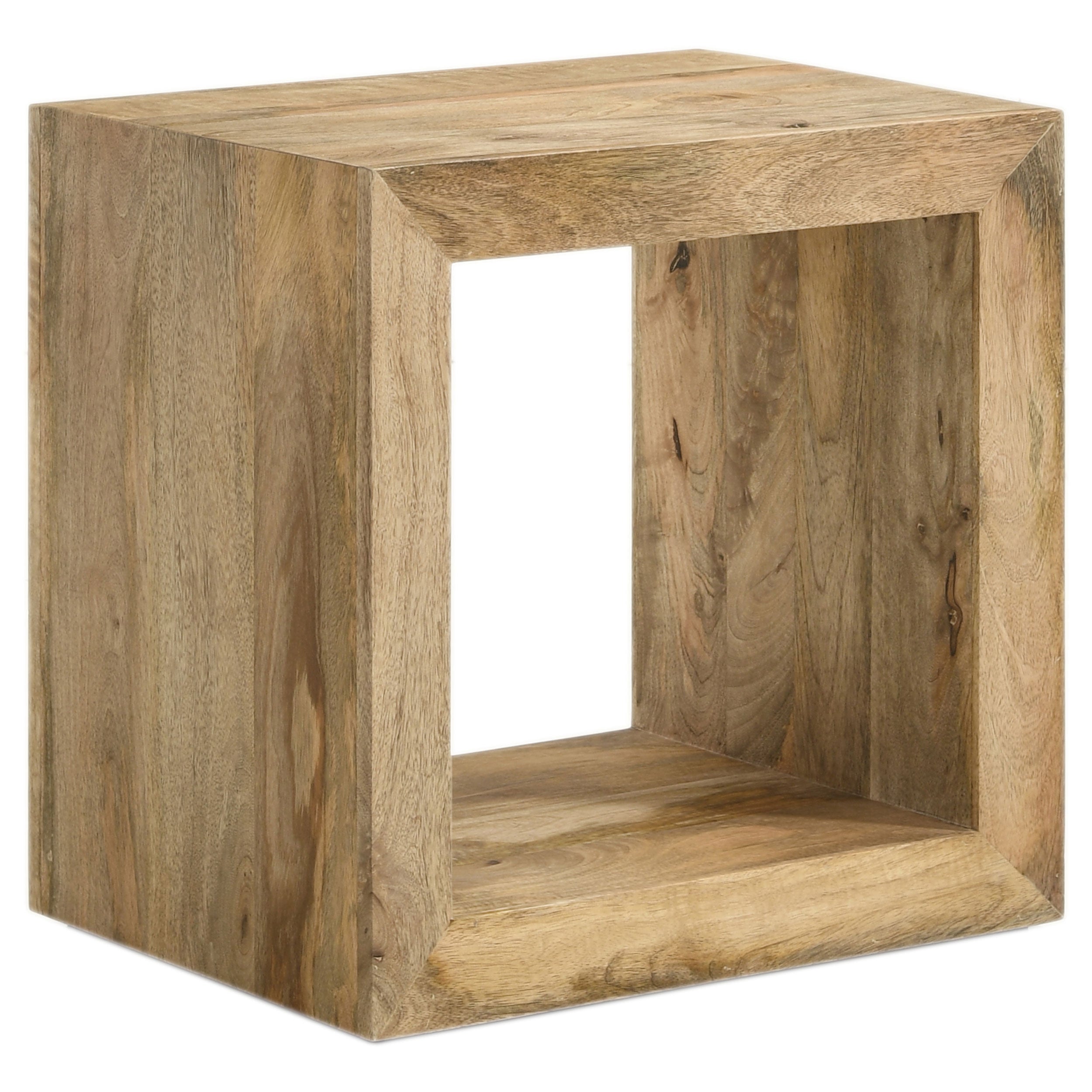 Benton Rectangular Solid Wood End Table Natural-