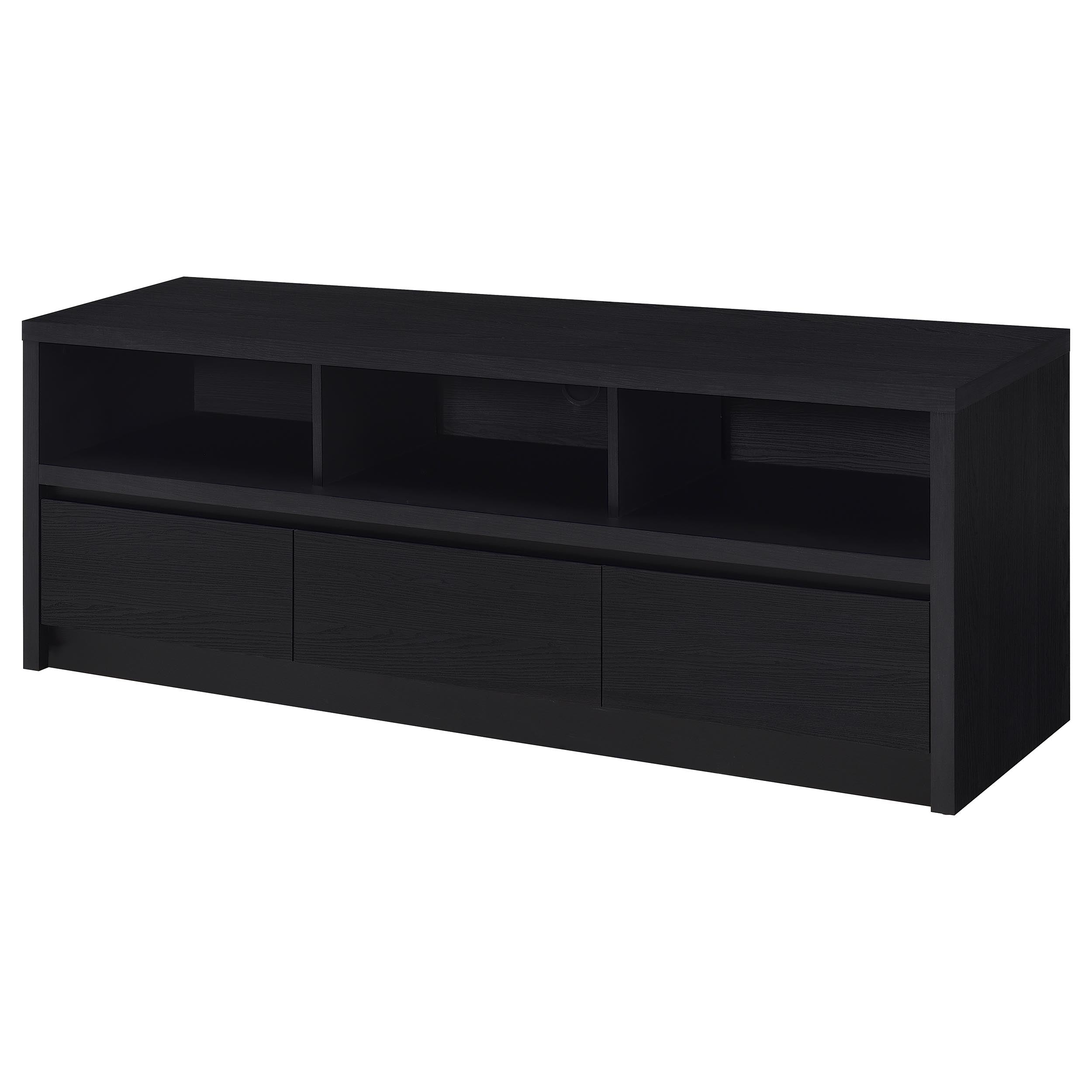 Rutland 59-inch 3-drawer TV Stand Media Console Black-