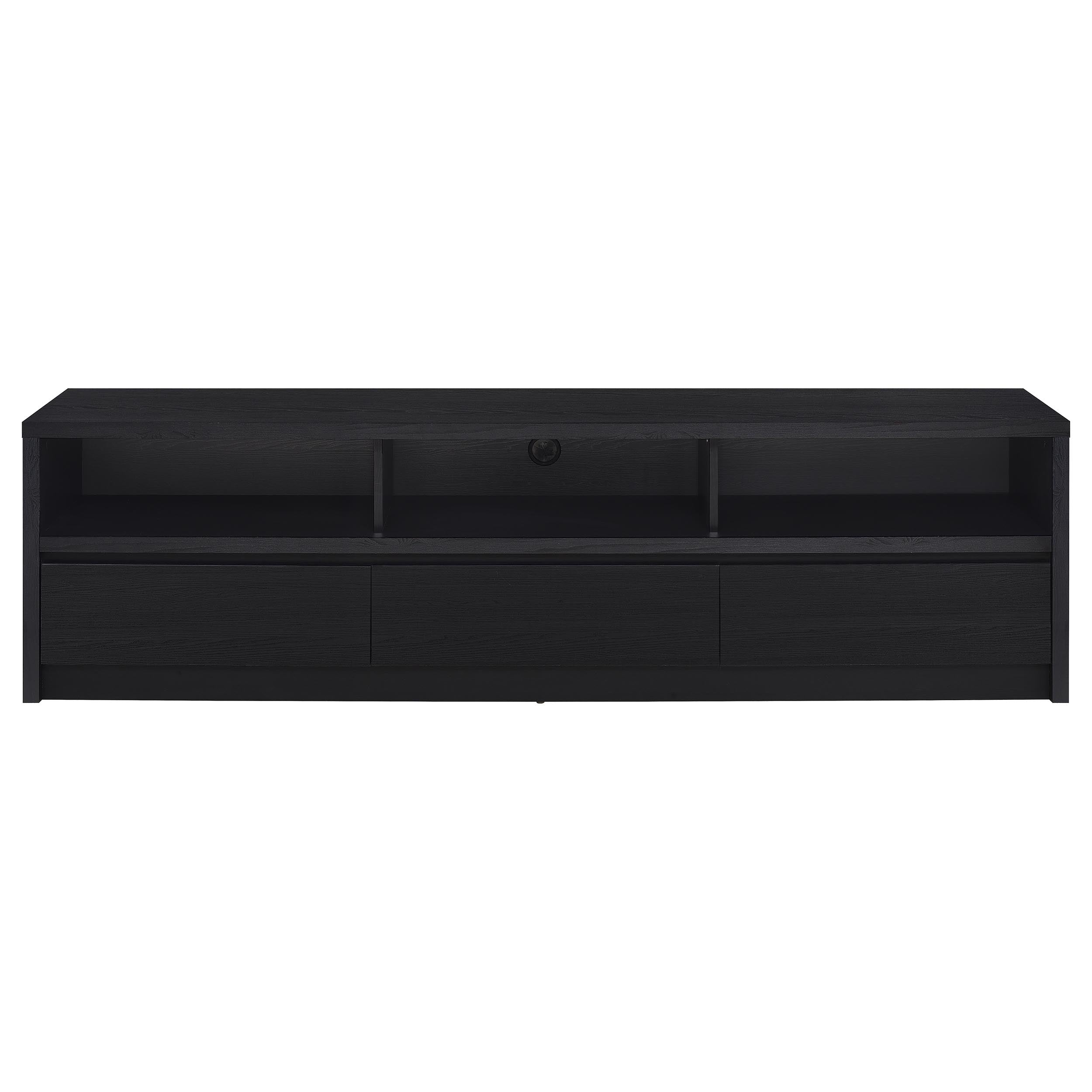 Rutland 78-inch 3-drawer TV Stand Media Console Black-