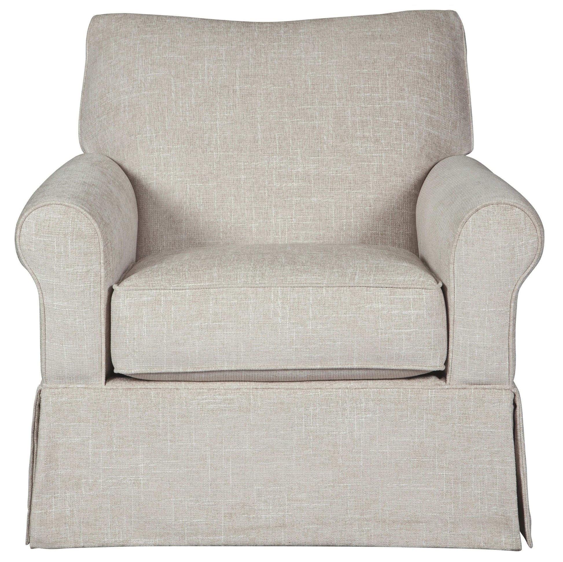 Searcy - Swivel Glider Accent Chair - Quartz - Best Buy Furniture