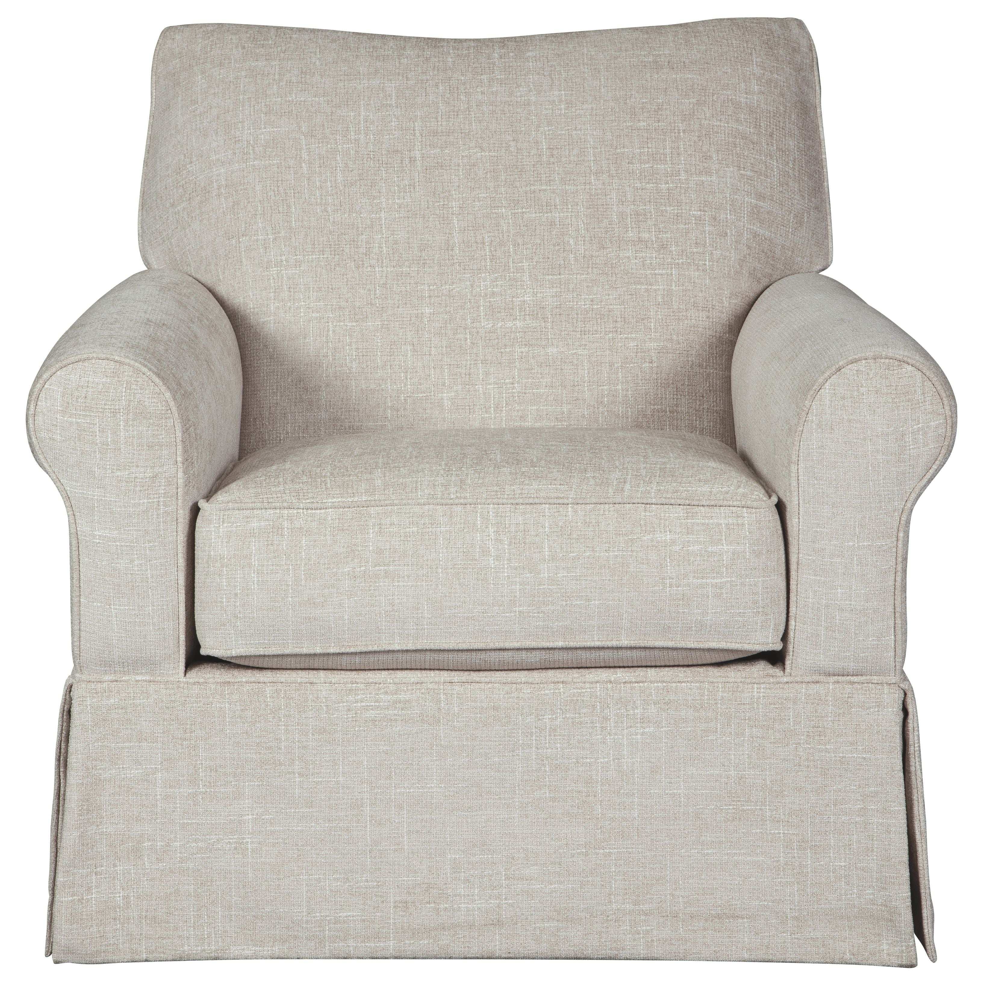 Searcy - Swivel Glider Accent Chair - Quartz - Best Buy Furniture