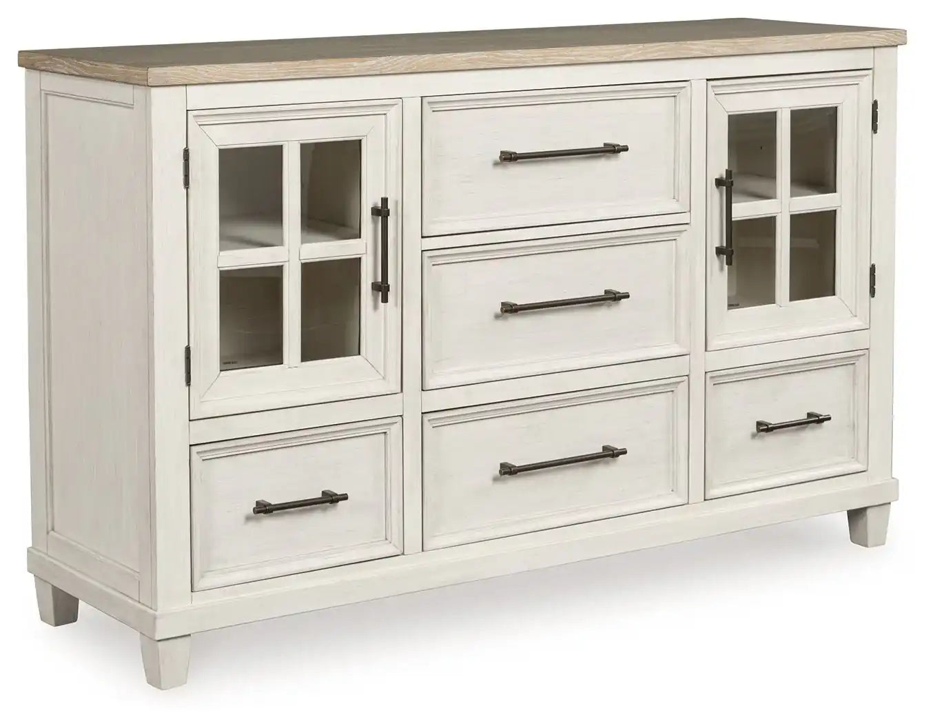 Shaybrock - Dresser - Antique White / Brown - Best Buy Furniture