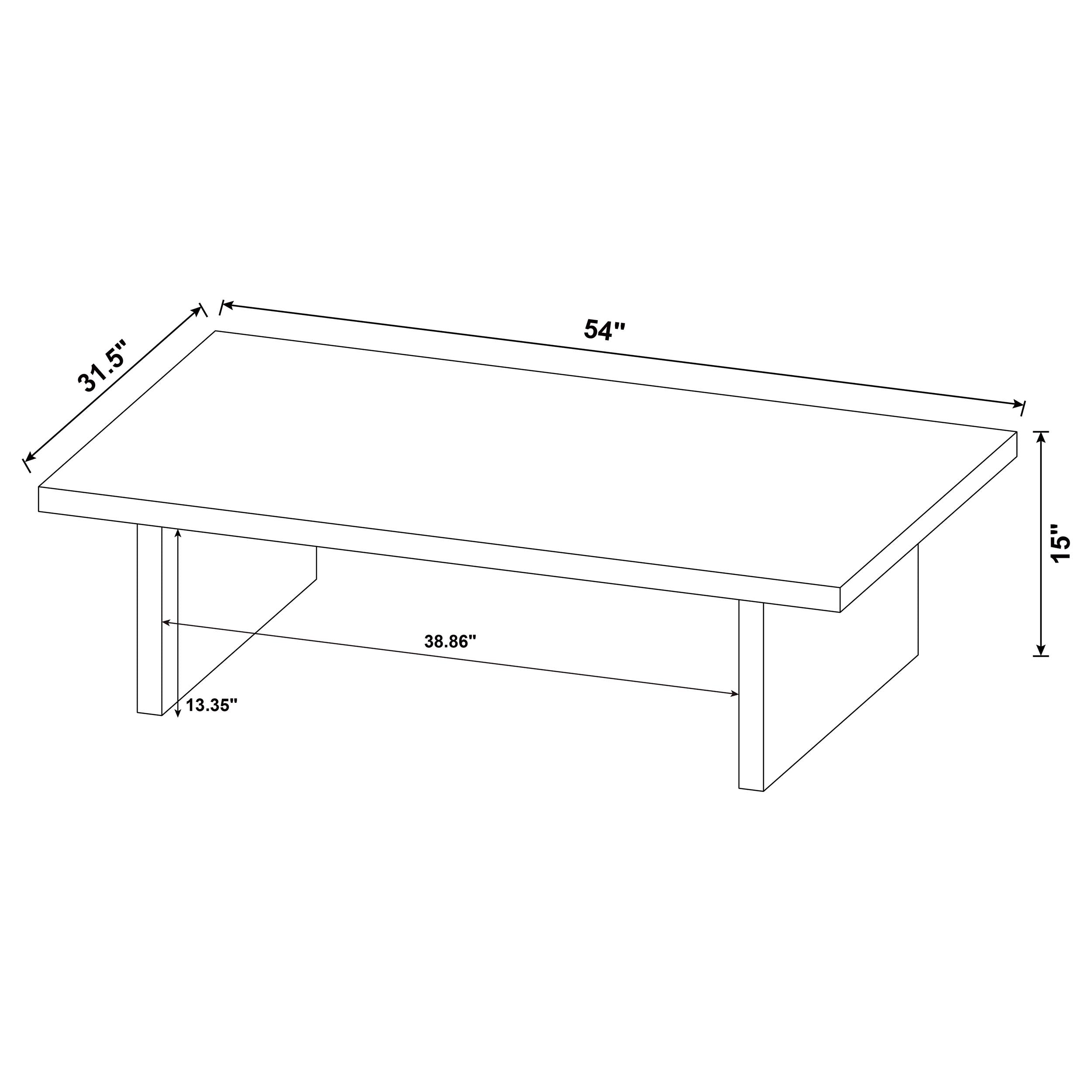 Max Rectangular Engineered Laminate Coffee Table Black-