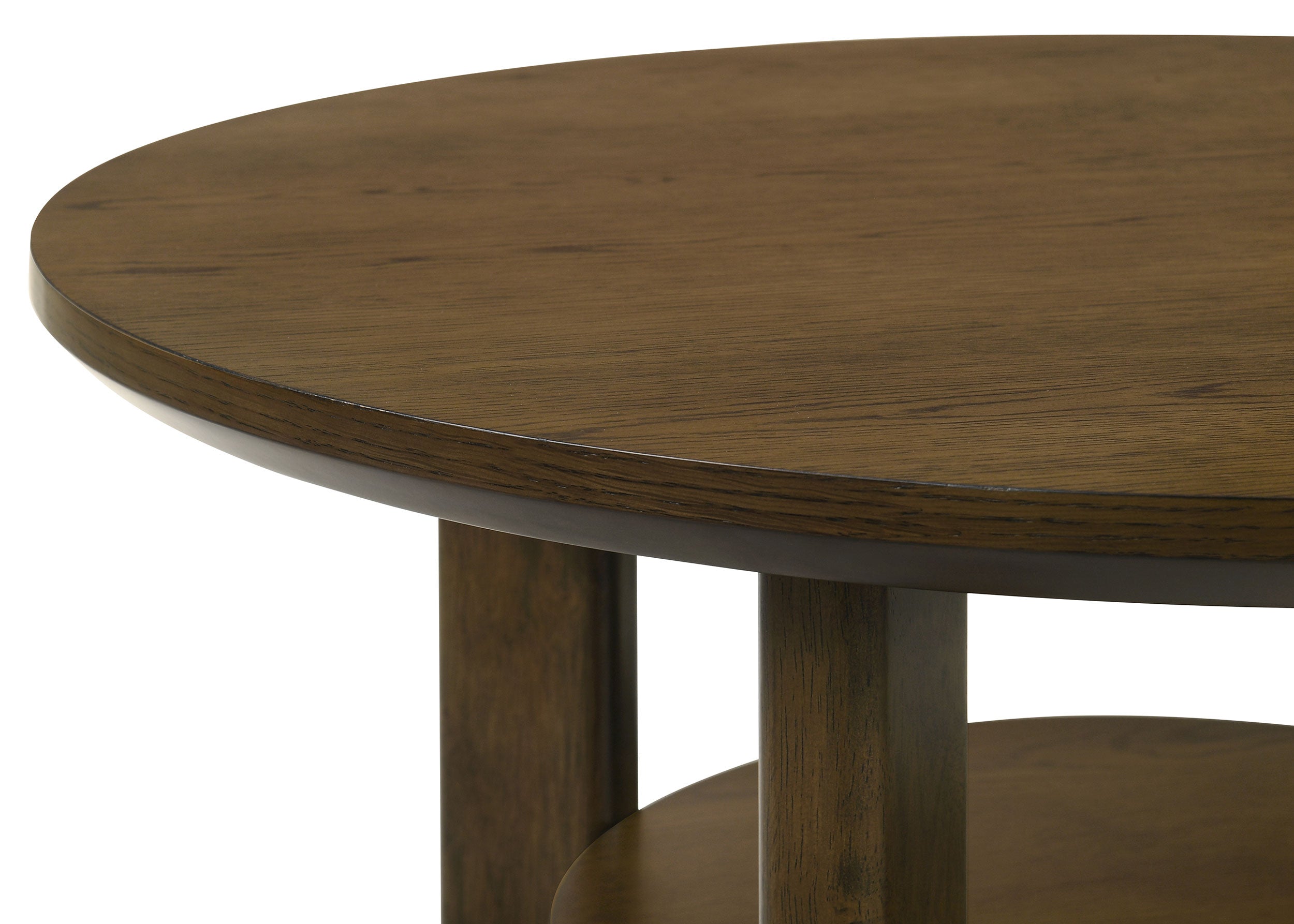 Ottowa 35-inch Round Wood Cocktail Coffee Table Brown-