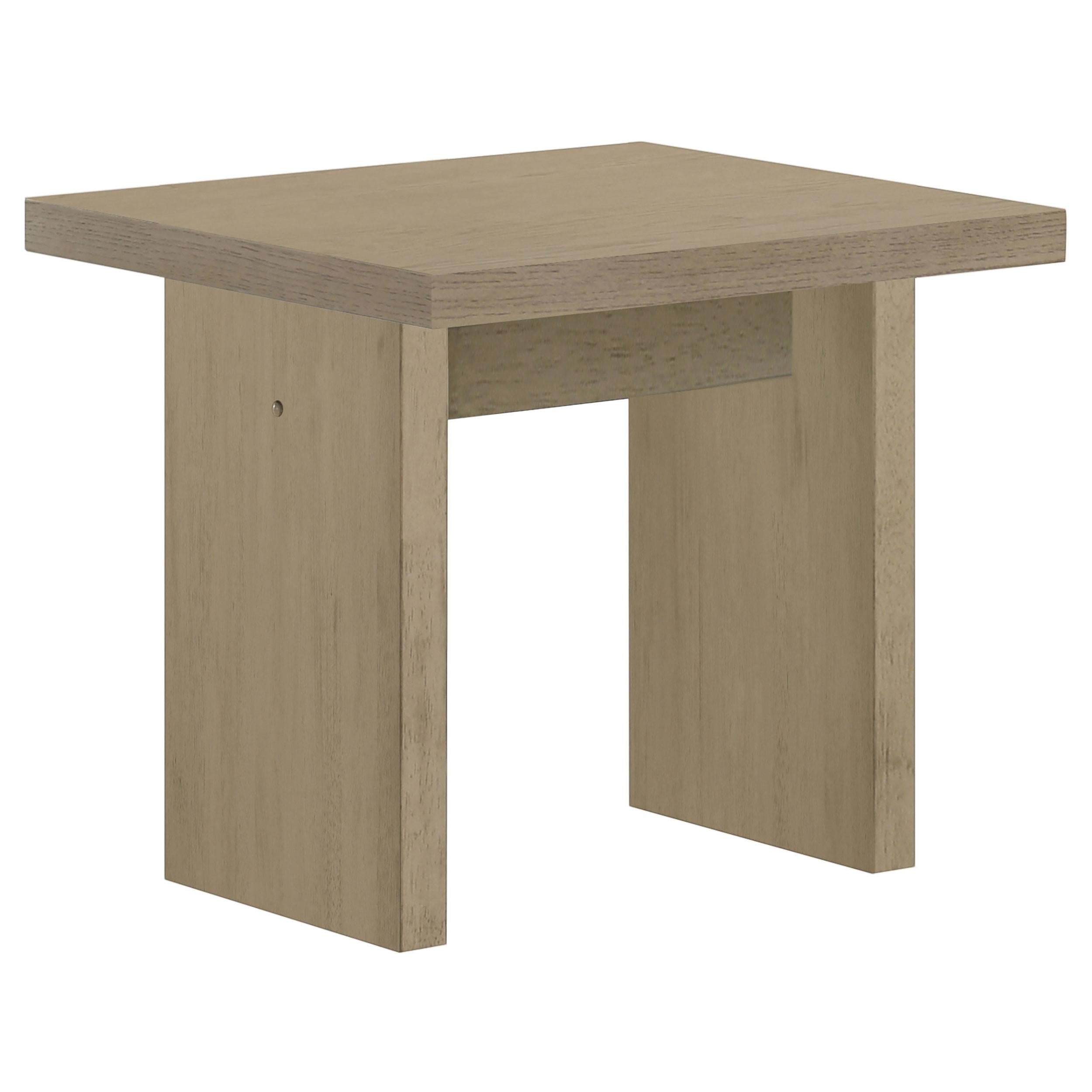 Decker Square Occasional Side End Table Natural Oak-