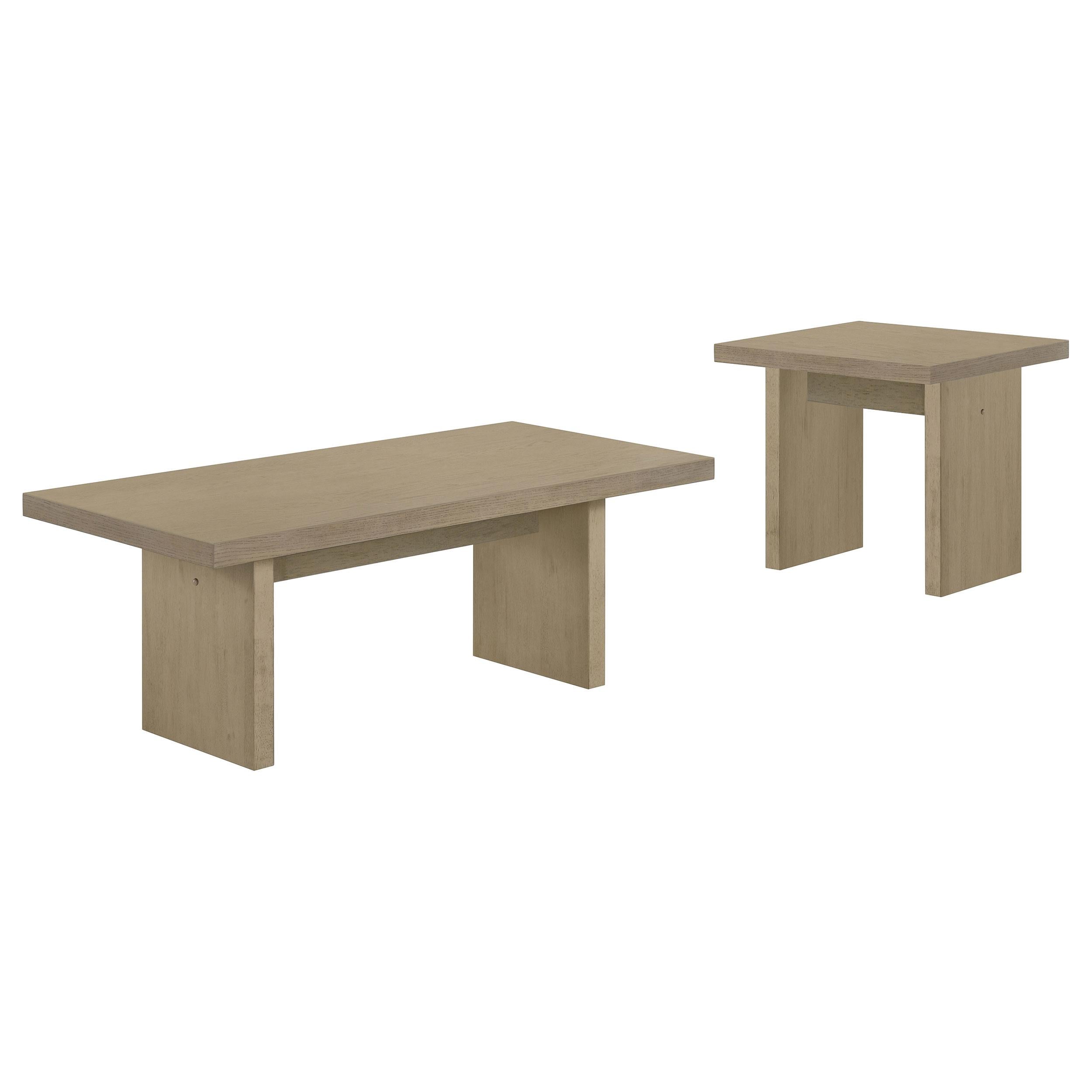 Decker Square Occasional Side End Table Natural Oak-
