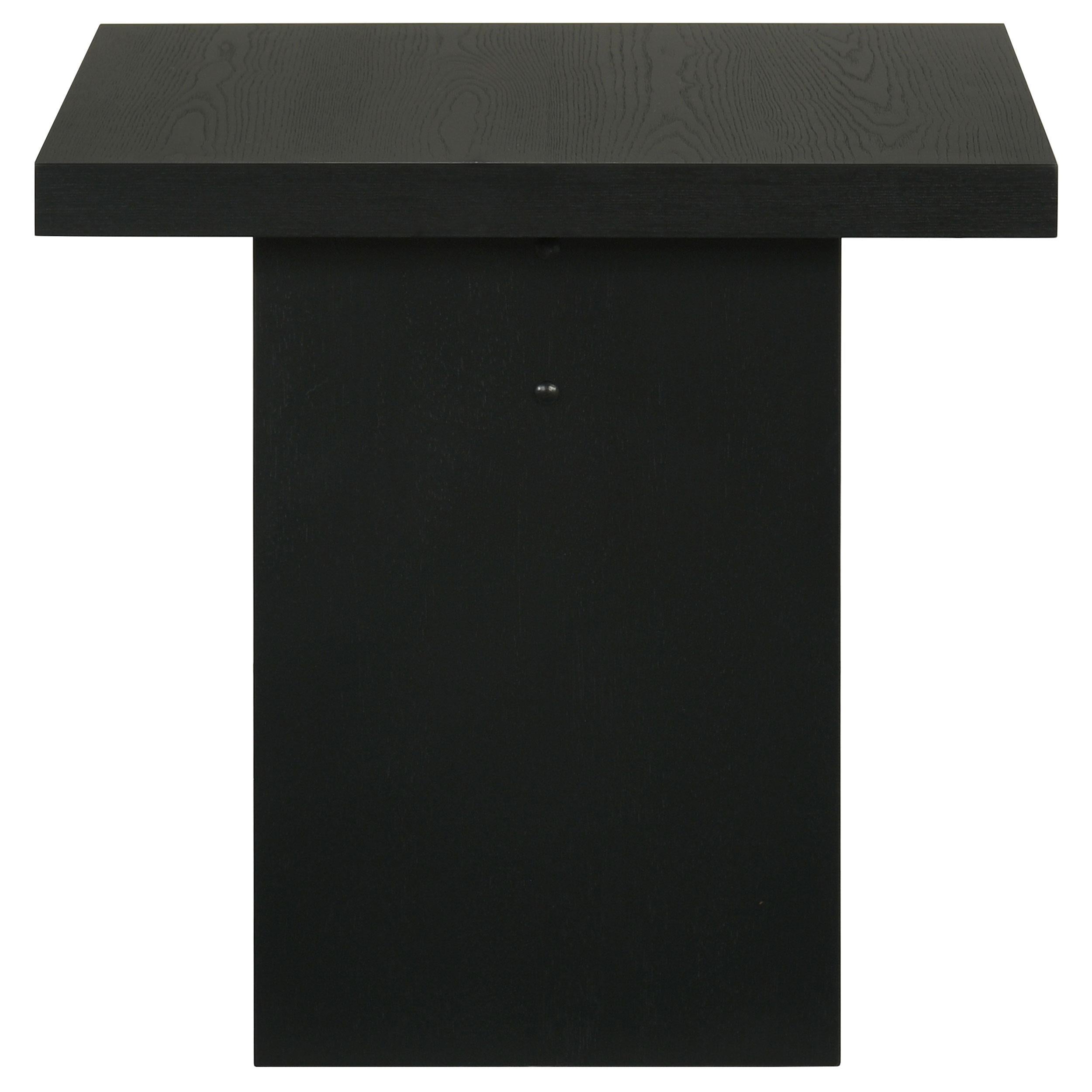 Decker Square Occasional Side End Table Black-