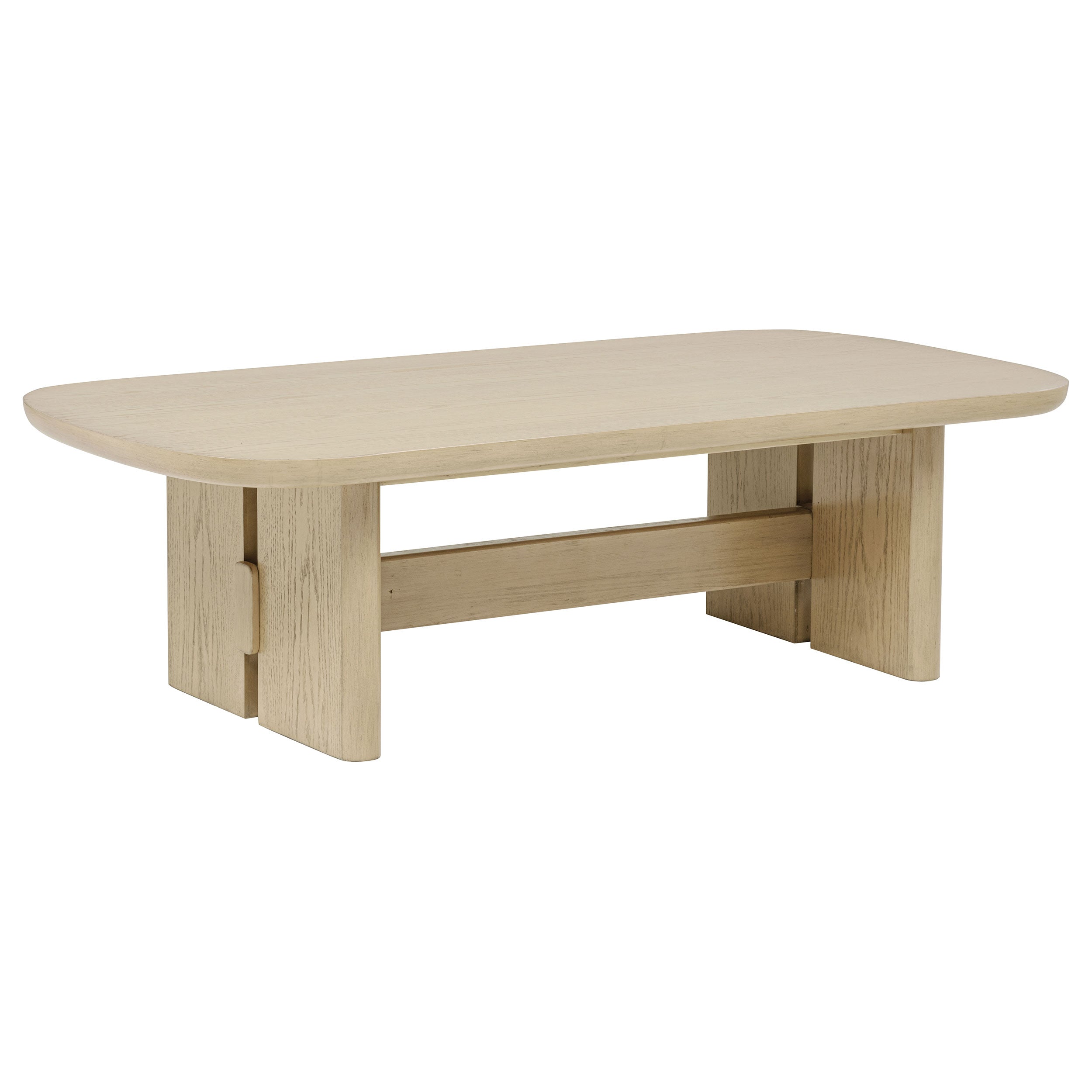 Kailani Coastal Rectangular Cocktail Coffee Table Beige Oak-