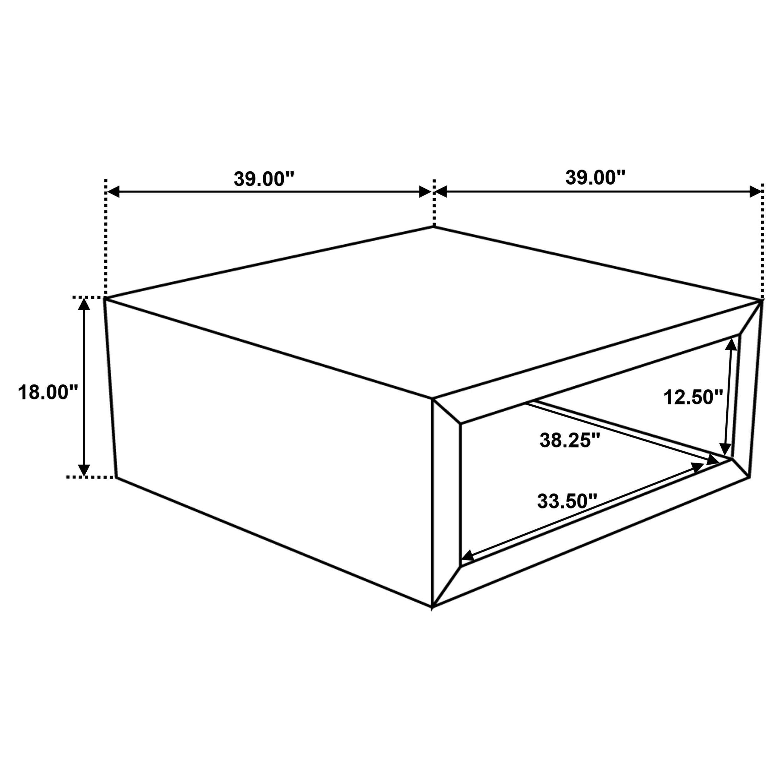 Benton Square Solid Mango Wood Coffee Table Natural-