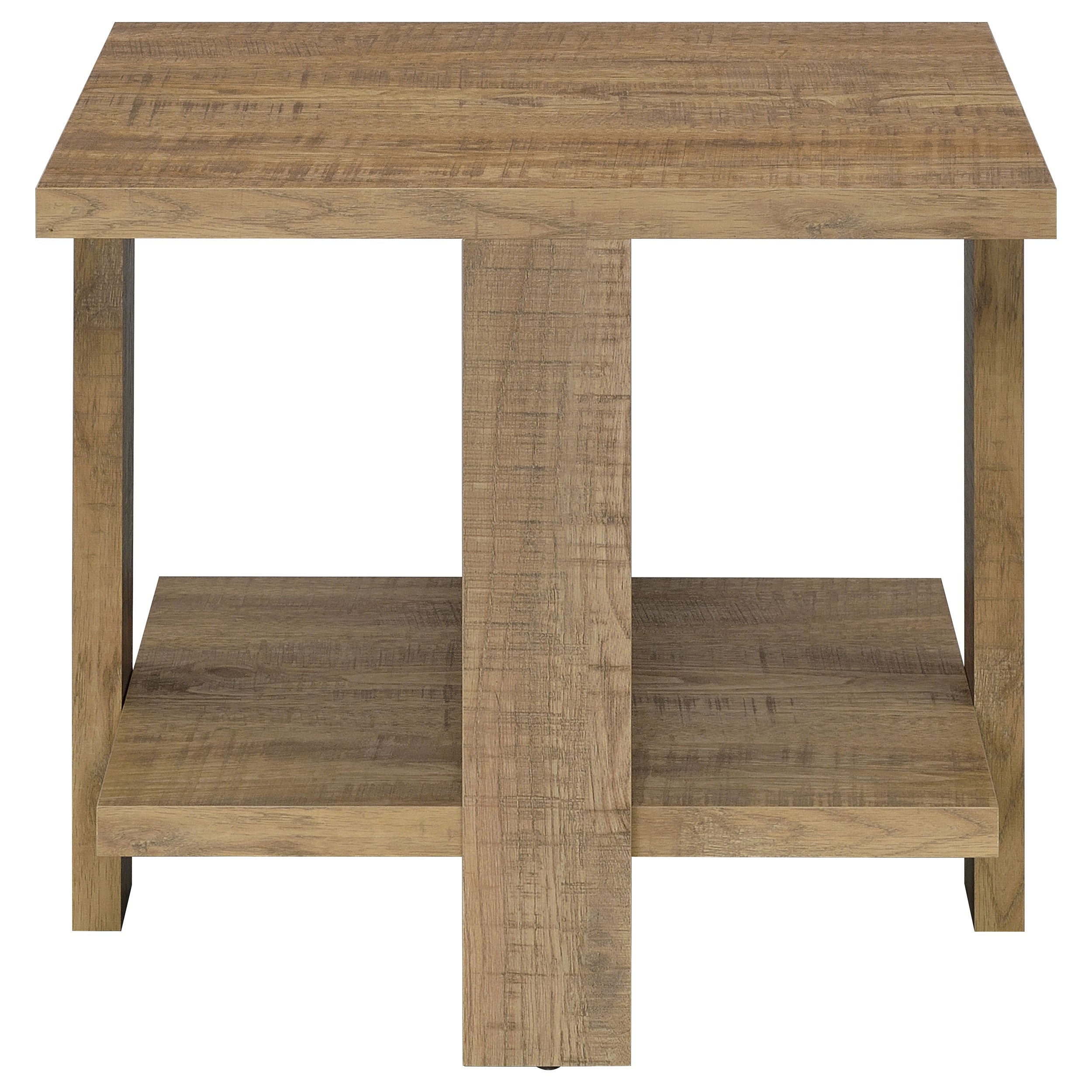 Dawn Square Engineered Wood End Table Mango Brown-