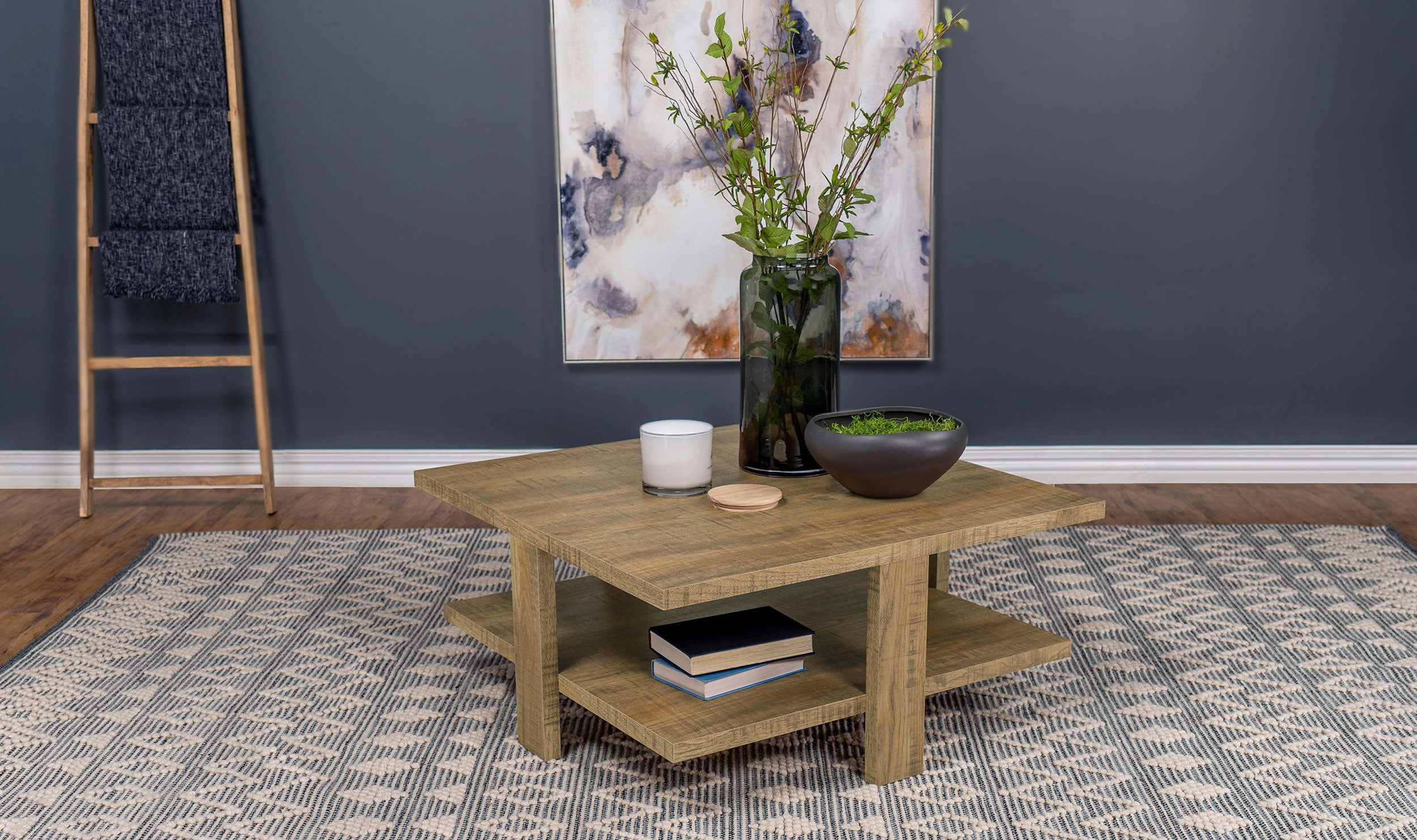 Dawn Square Engineered Wood Coffee Table Mango Brown-