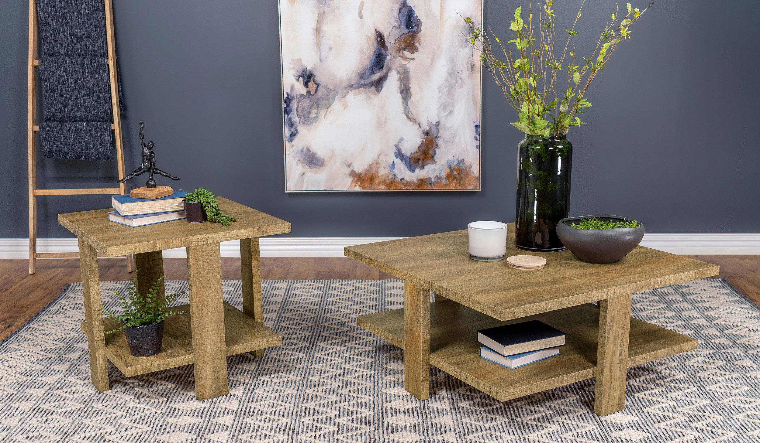 Dawn Square Engineered Wood Coffee Table Mango Brown-