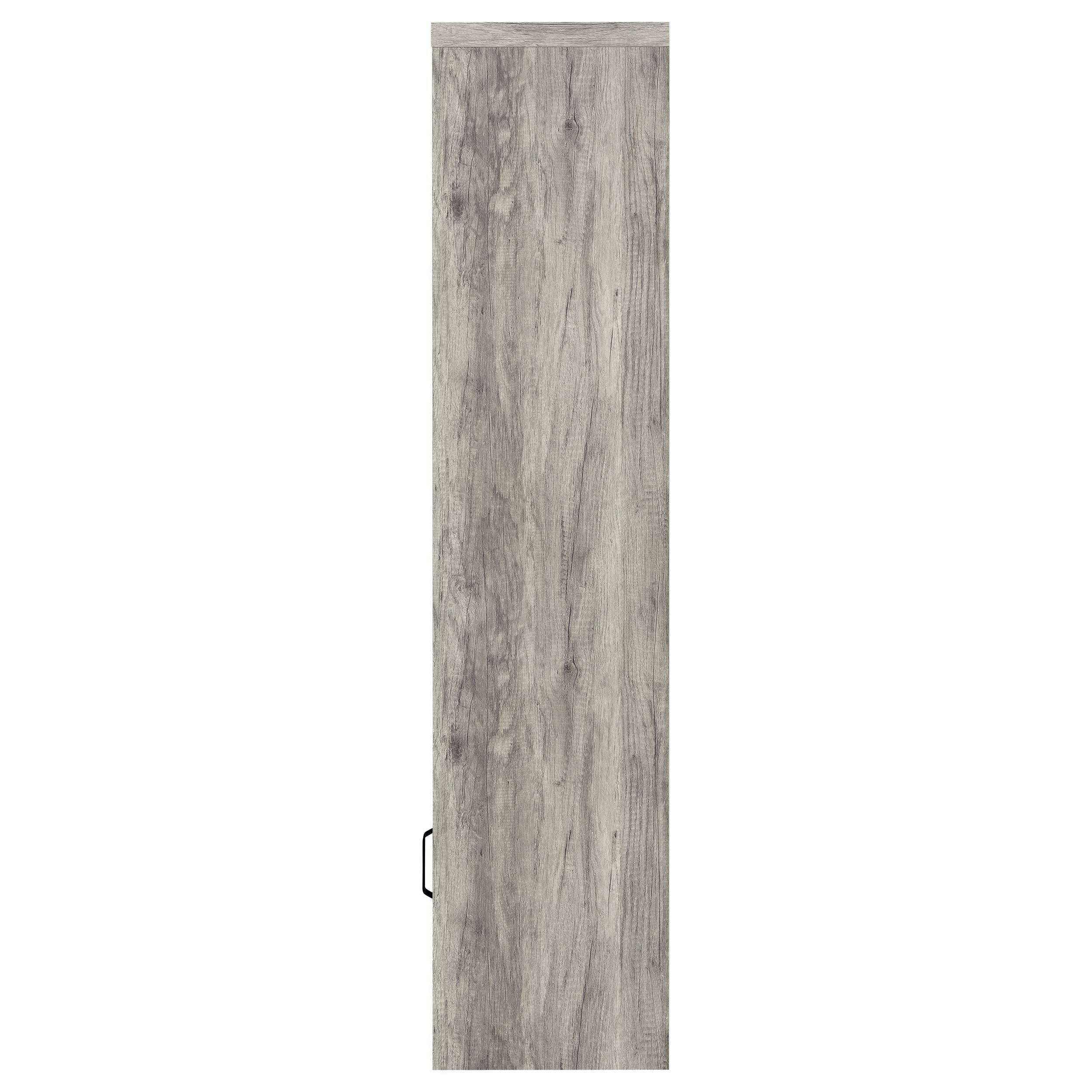 Burke 4-shelf Engineered Wood Media Tower Grey Driftwood-