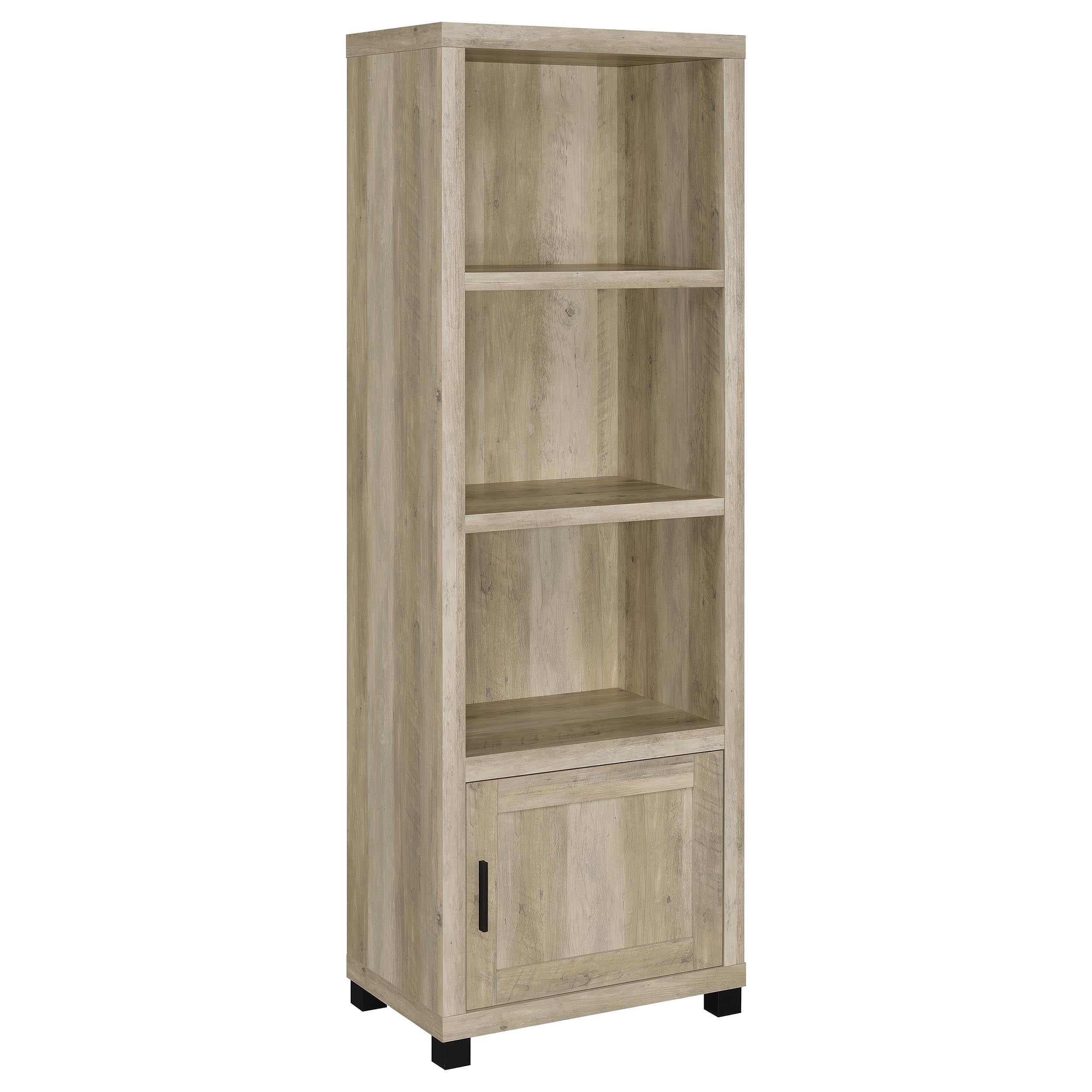 Sachin 3-shelf Engineered Wood Media Tower Distressed Pine-