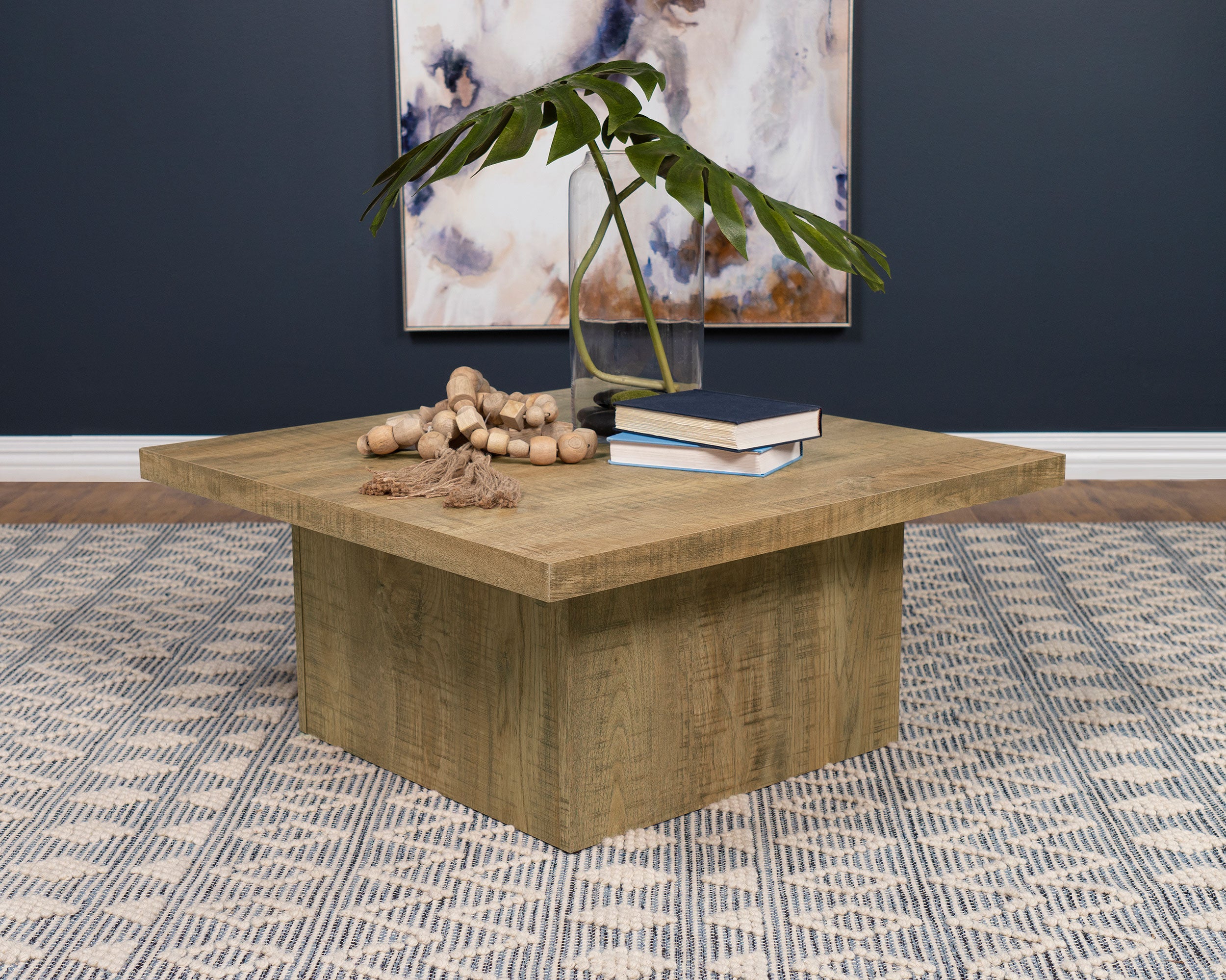 Devar Square Engineered Wood Coffee Table Mango Brown-