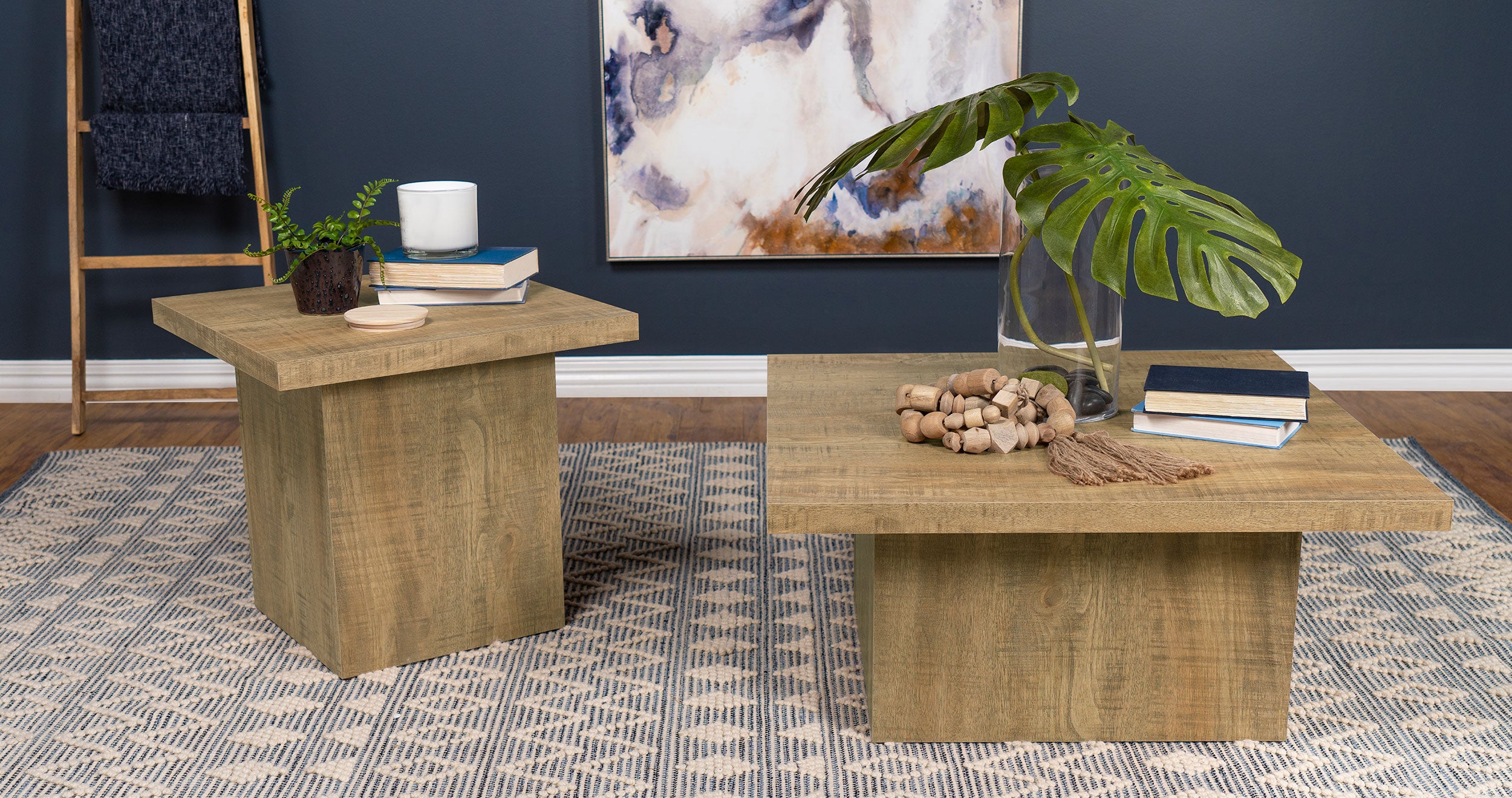 Devar Square Engineered Wood Coffee Table Mango Brown-