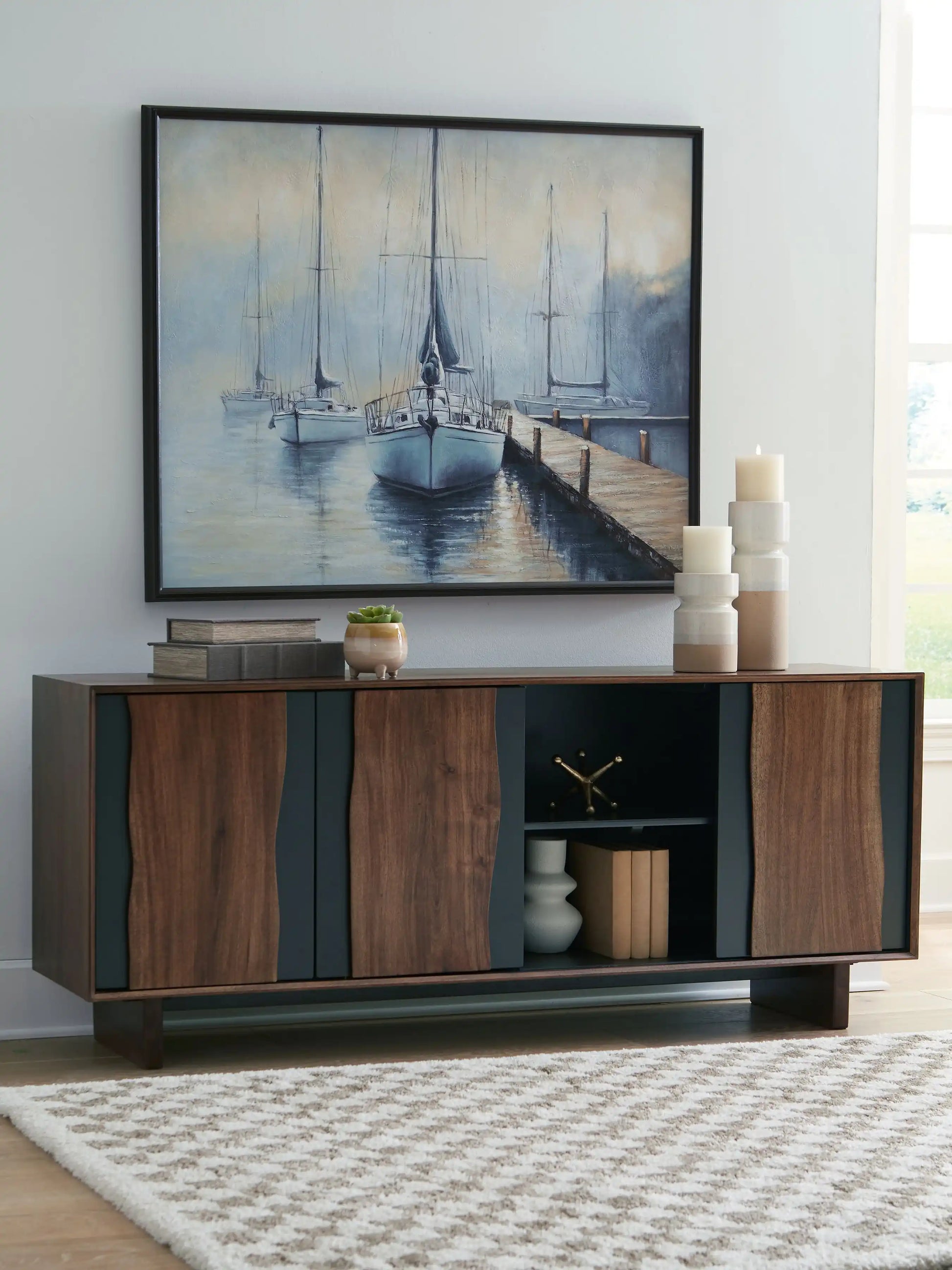 Welby - Accent Cabinet - Brown / Charcoal - Best Buy Furniture