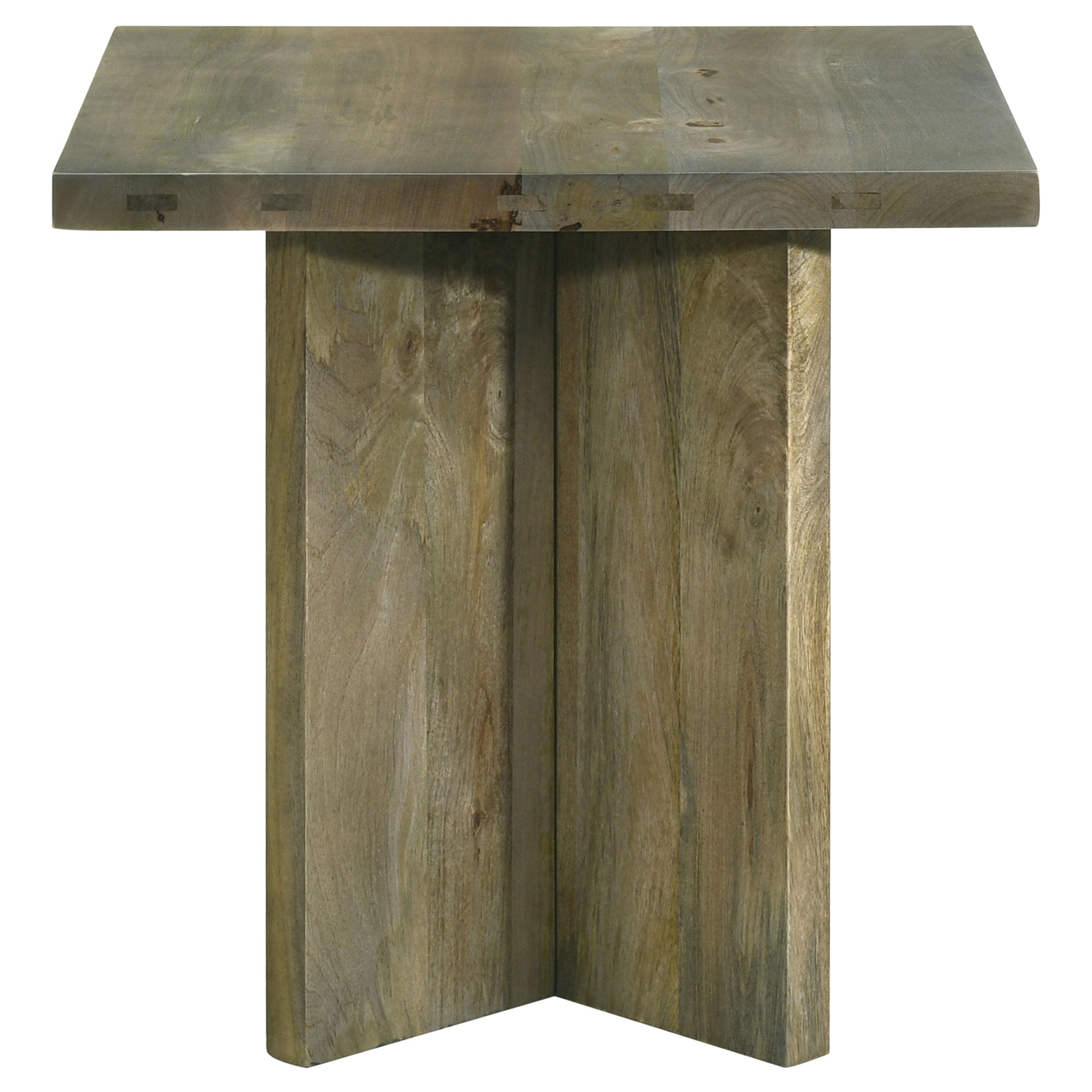 Andando Square Solid Wood End Table Mango Brown-