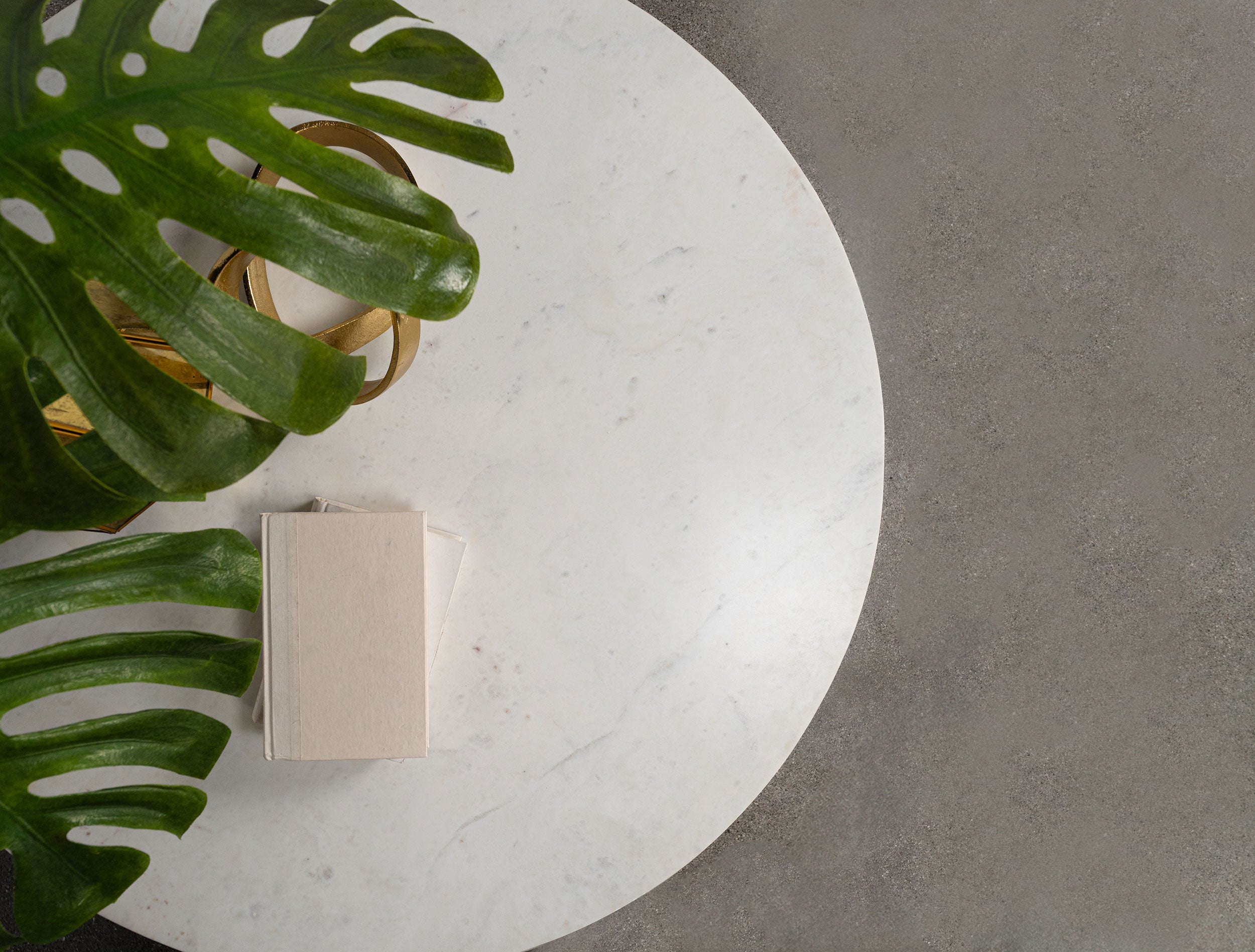 Astoria Round Genuine Marble Side End Table White-