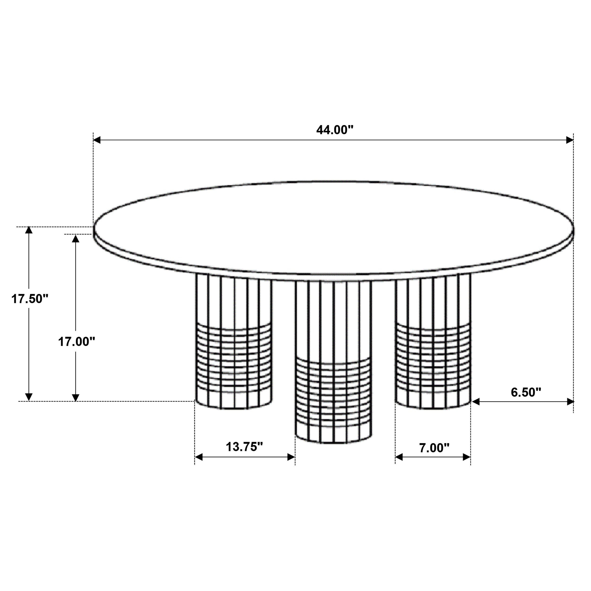 Astoria Round Genuine Marble Coffee Table White-