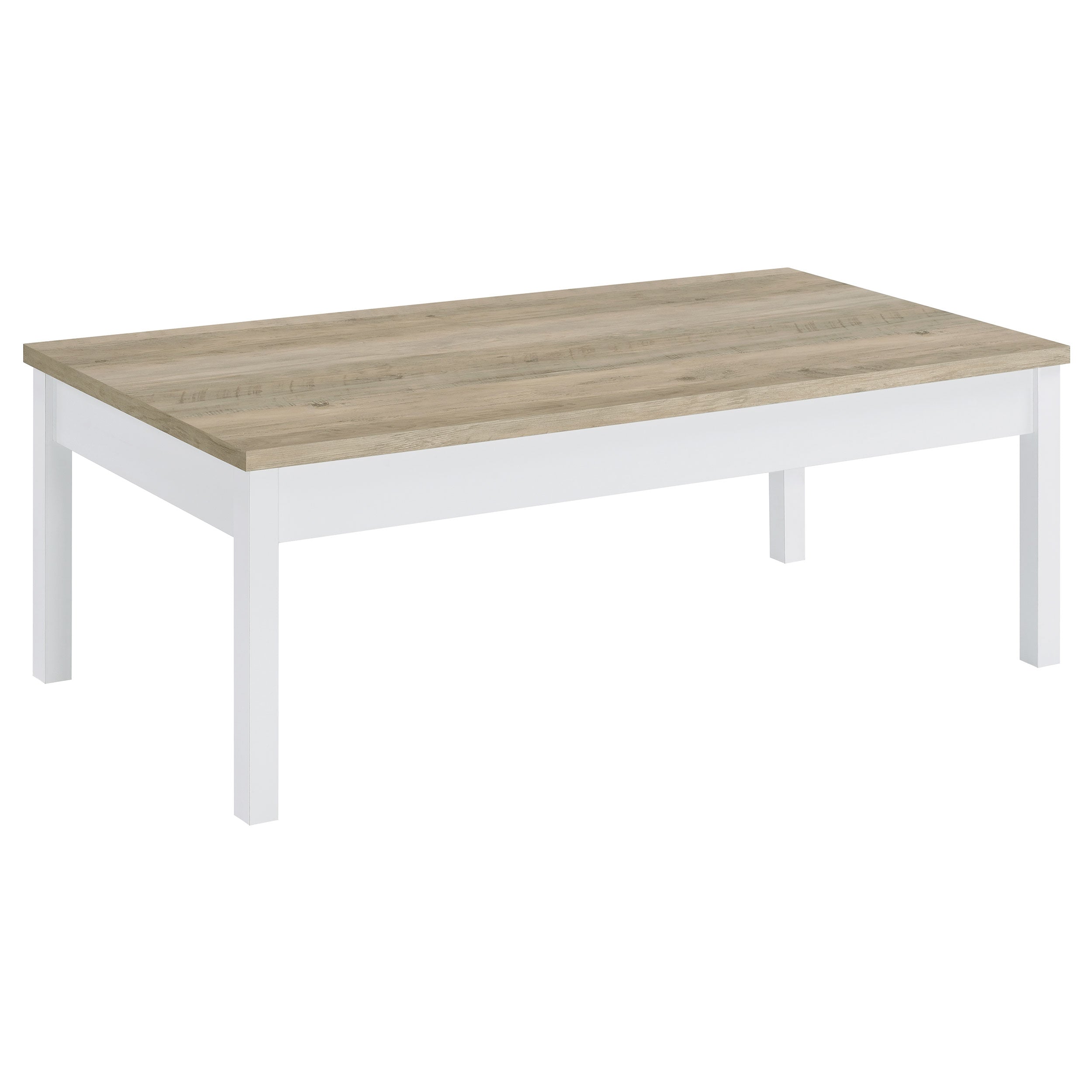 Stacie 3-piece Coffee Table Set Distressed Pine and White-
