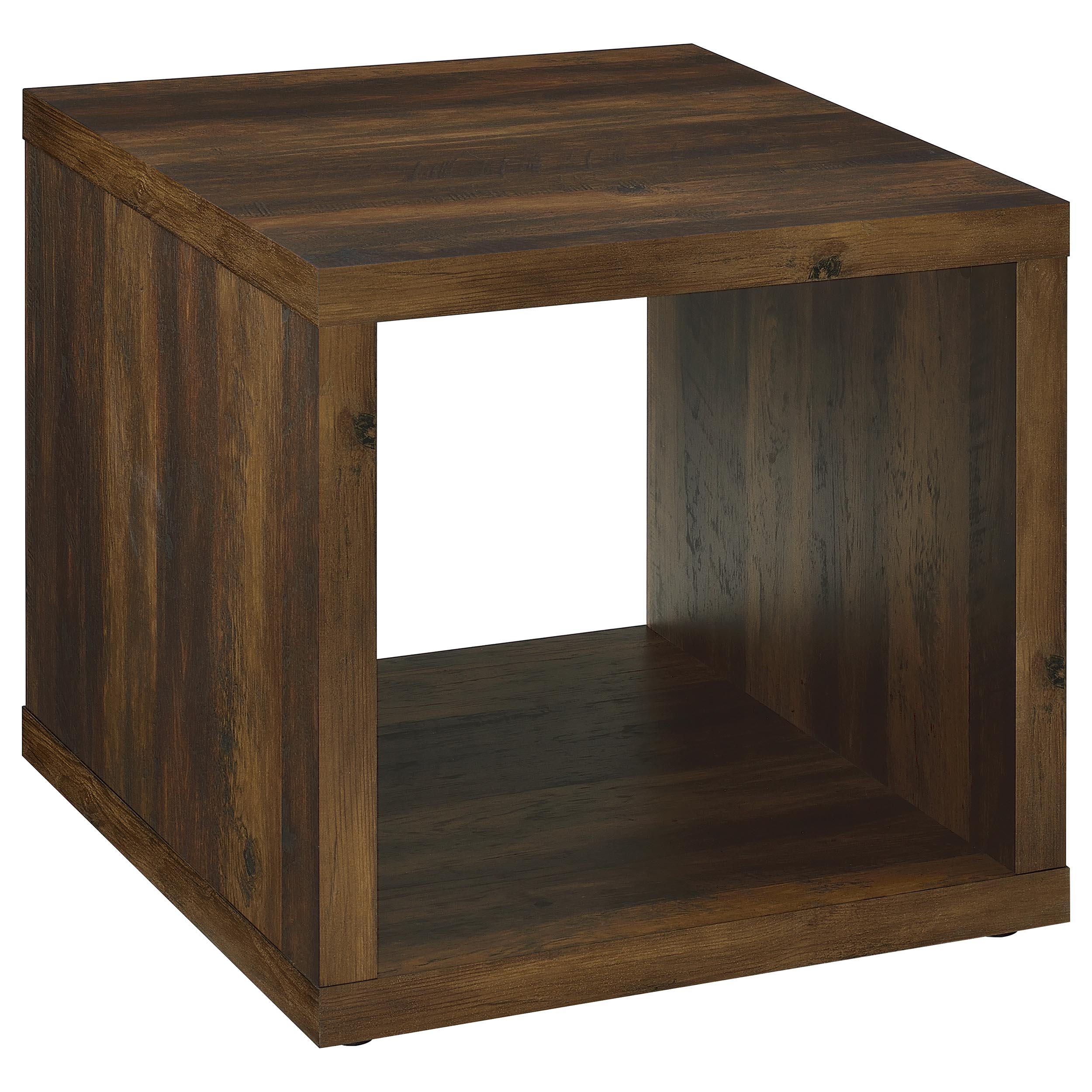 Frisco Square Engineered Wood Side End Table Dark Pine-