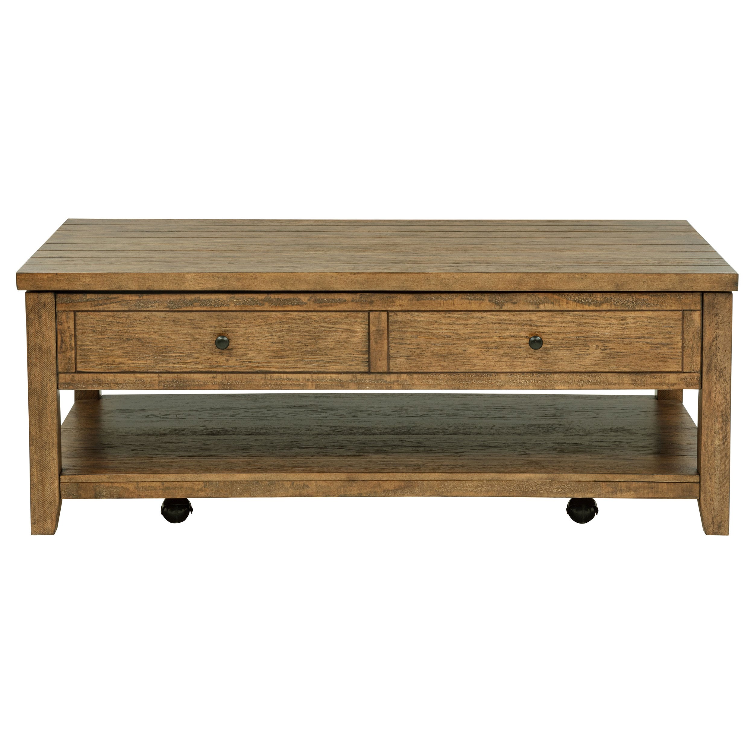 Payne 48-inch Mobile Lift Top Coffee Table Distressed Brown-
