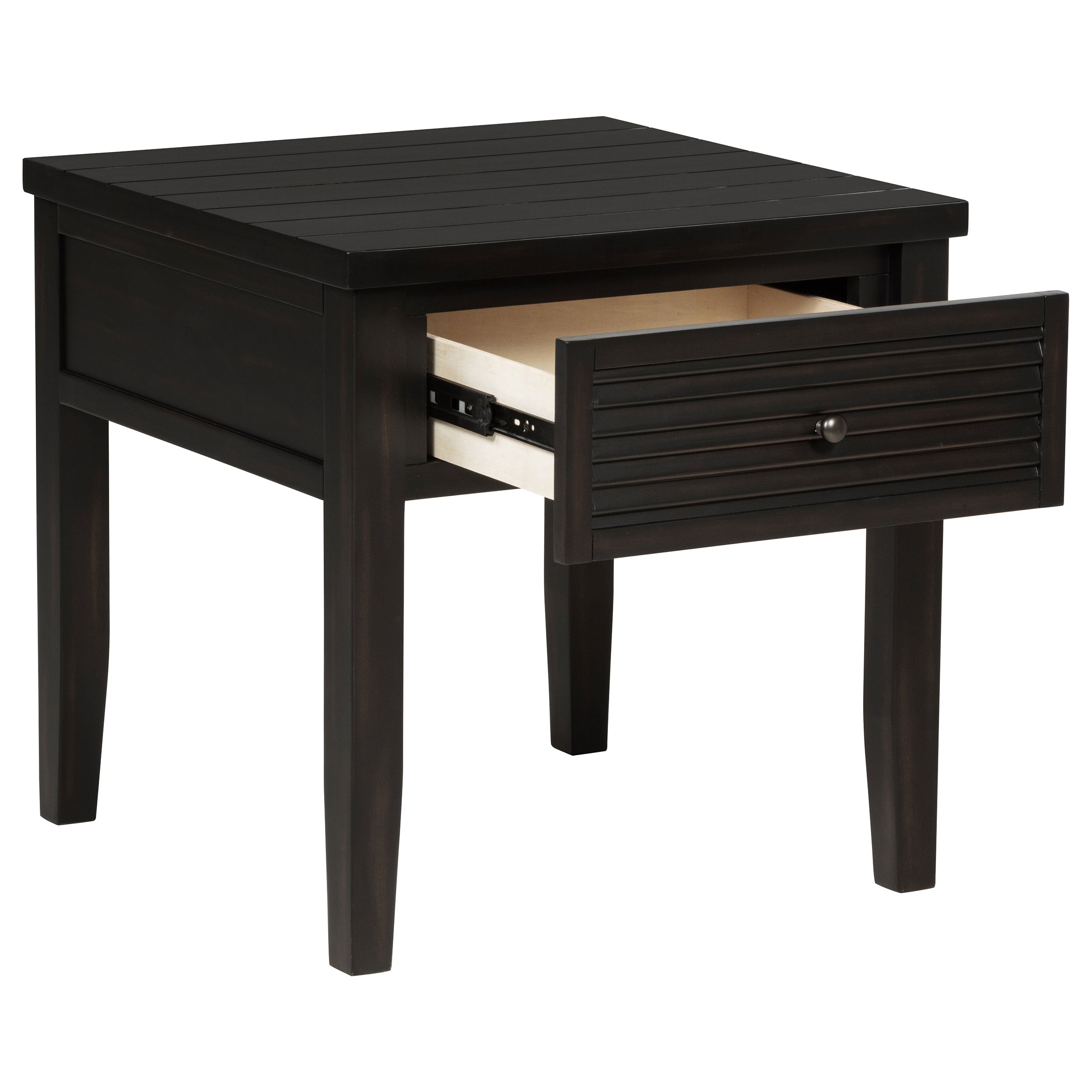 Concord 1-drawer Square End Table Distressed Java-
