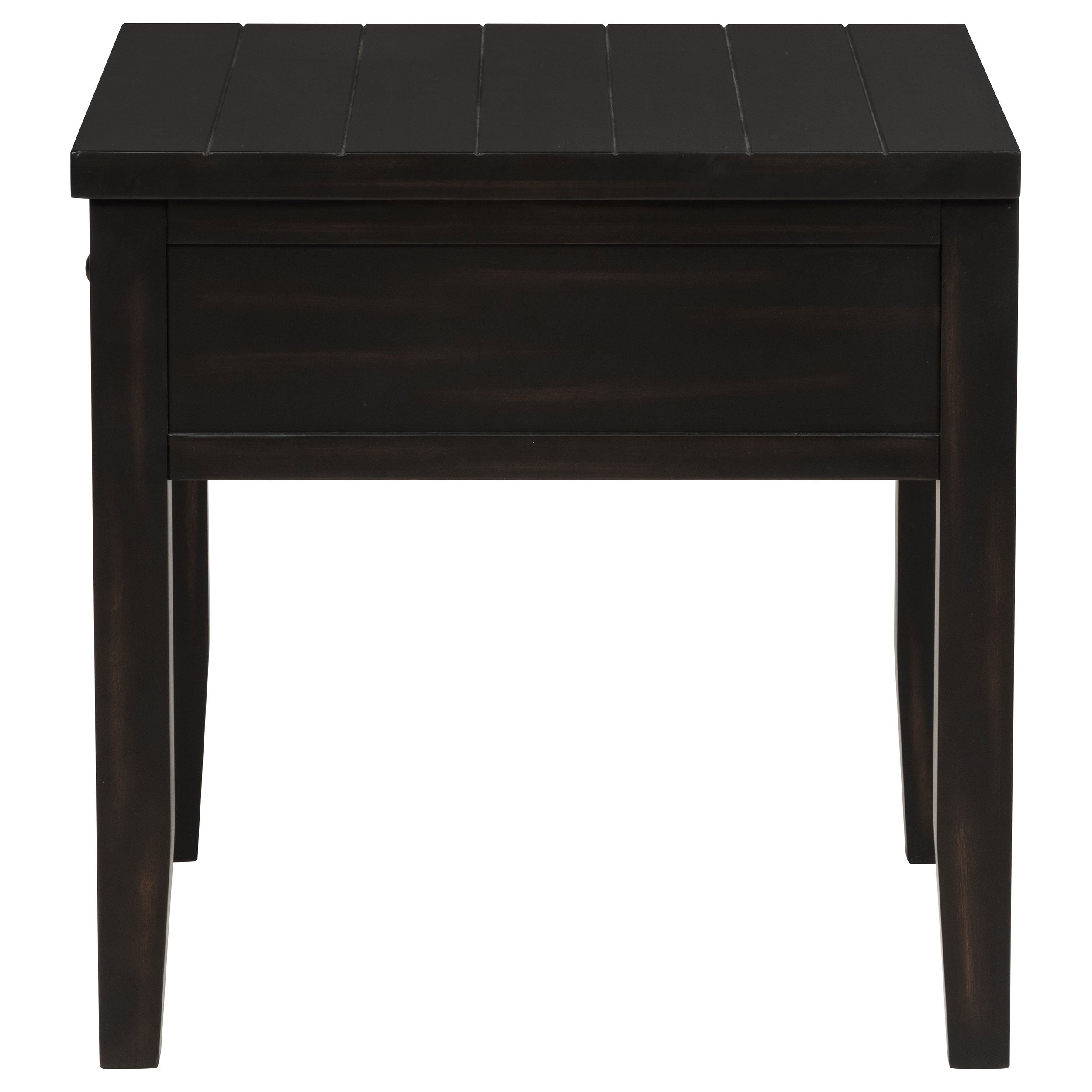 Concord 1-drawer Square End Table Distressed Java-