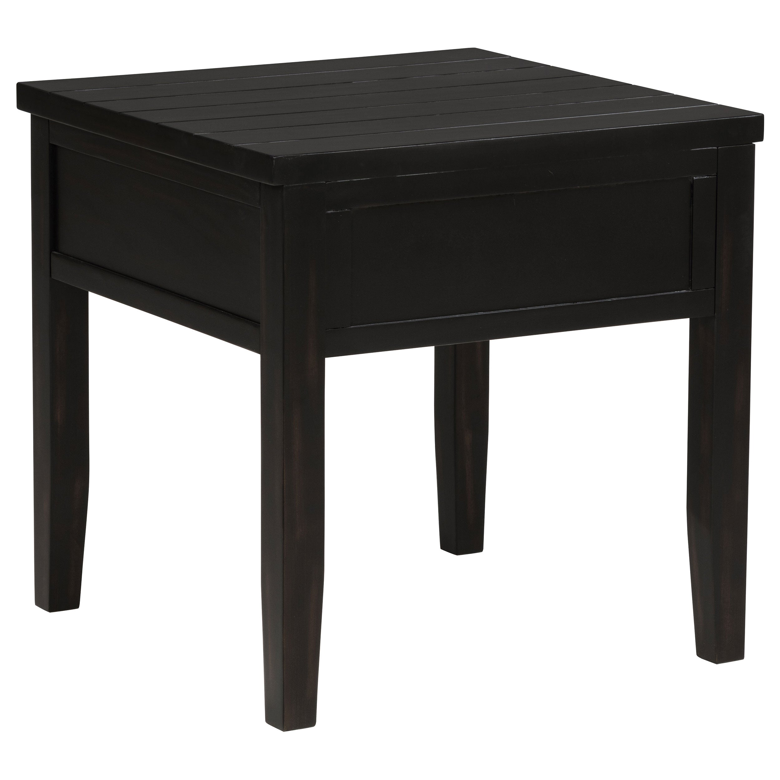 Concord 1-drawer Square End Table Distressed Java-