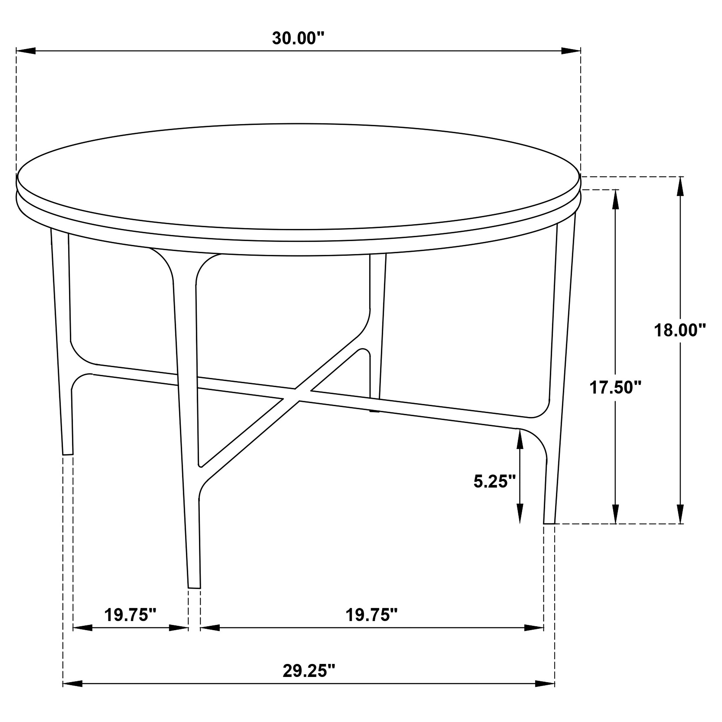 Hermas Round Genuine Marble Top Metal Coffee Table White-