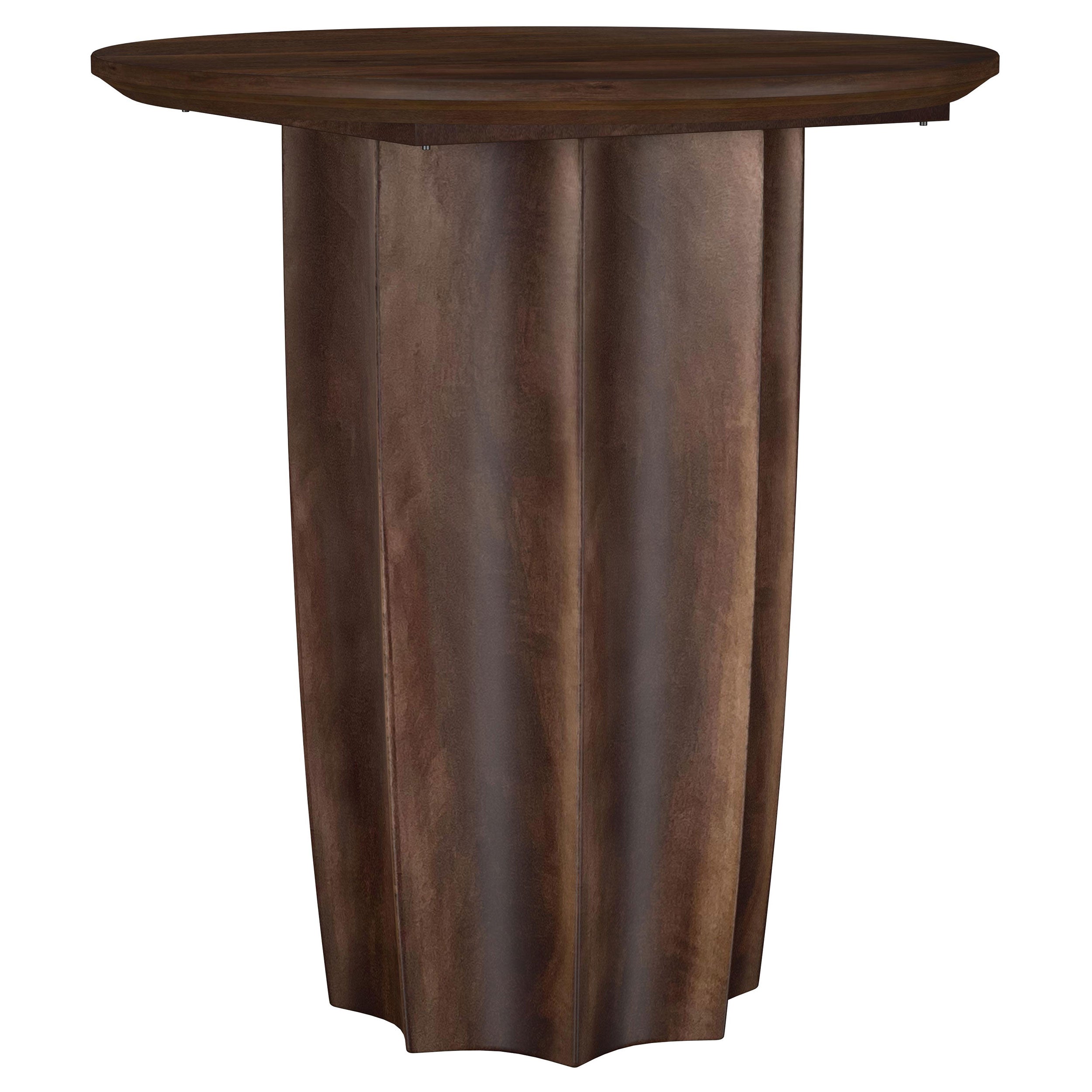 Cayenne Solid Mango Wood Accent Side End Table Walnut-