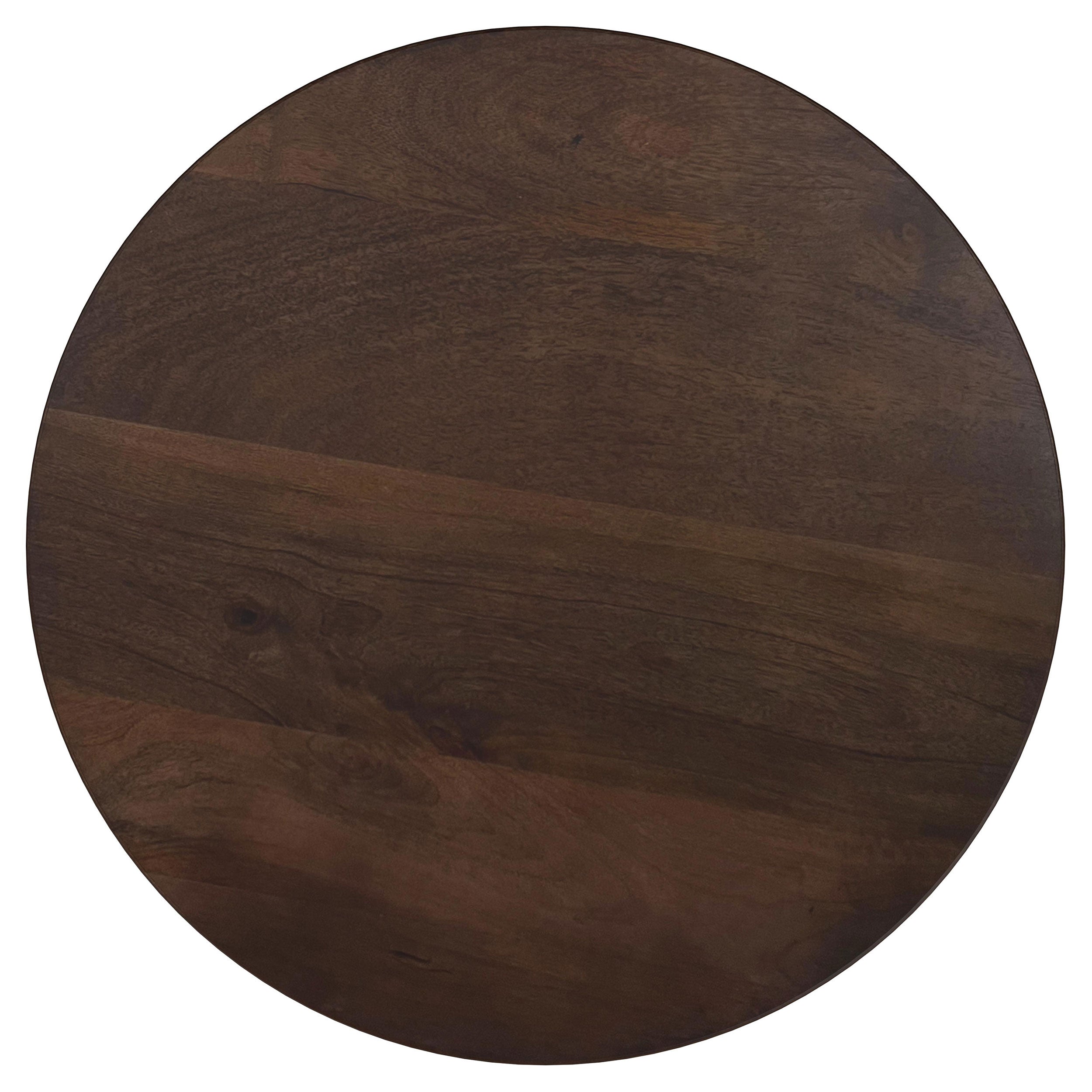Cayenne Solid Mango Wood Accent Side End Table Walnut-