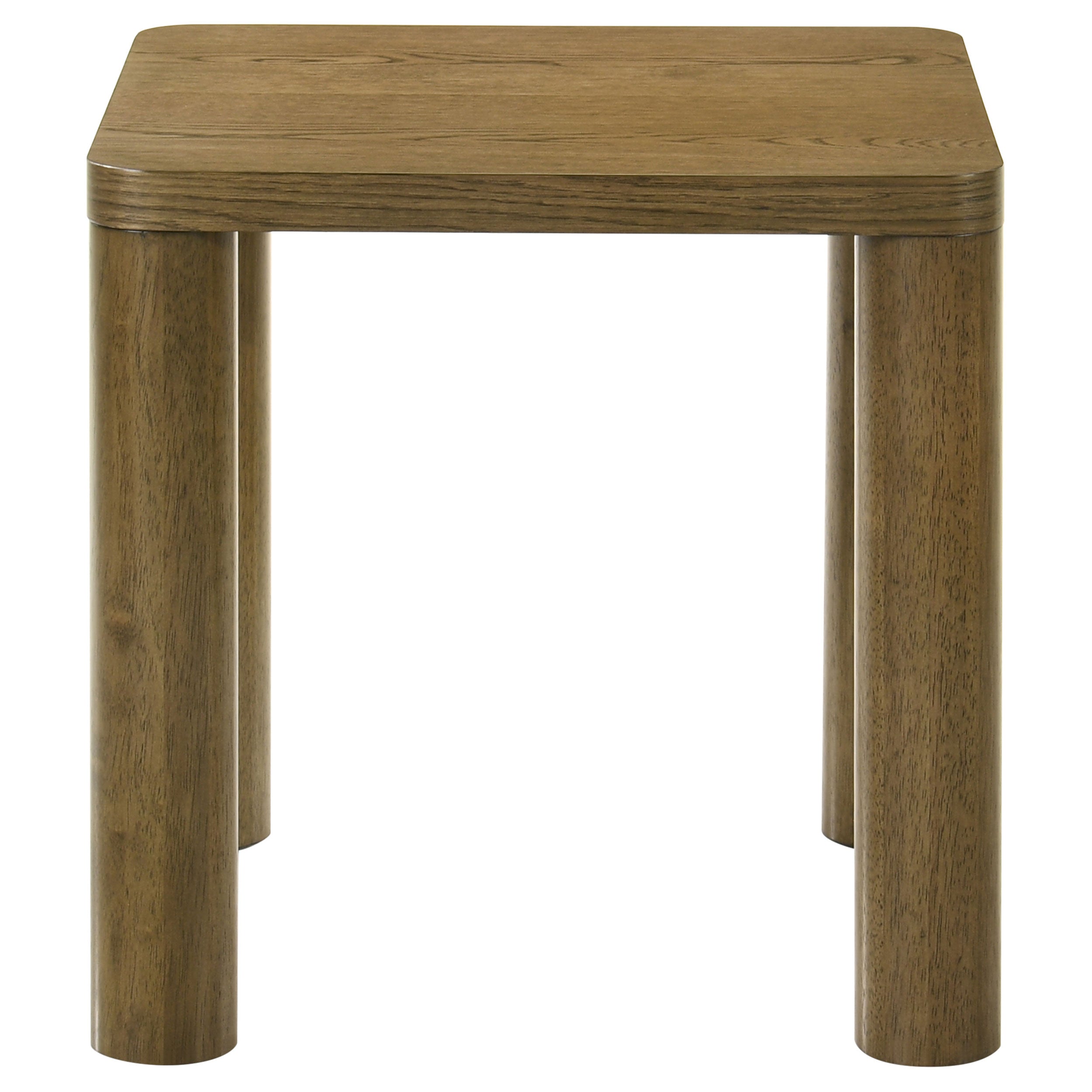 Castlewood Engineered Wood Accent Side End Table Brown Oak-