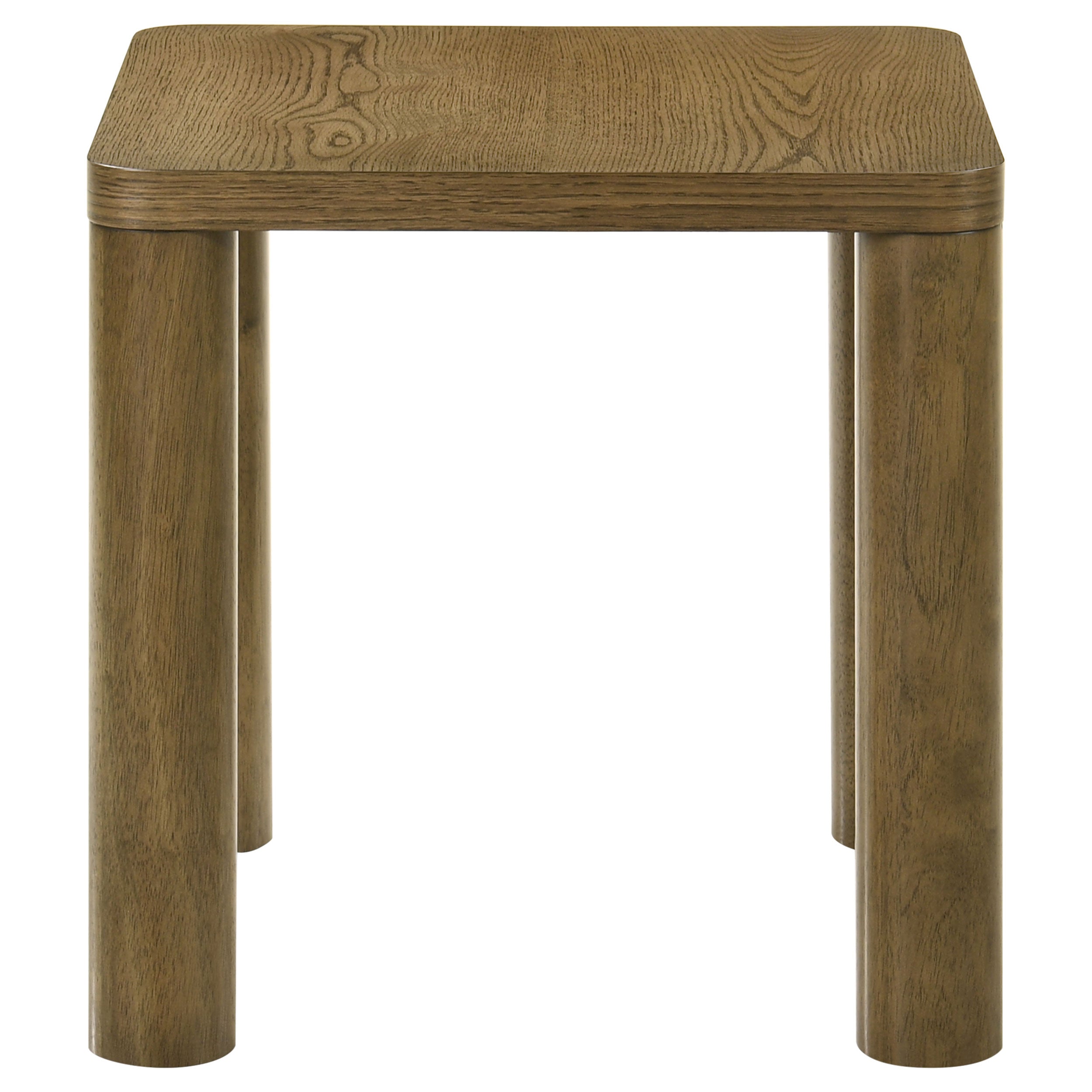 Castlewood Engineered Wood Accent Side End Table Brown Oak-