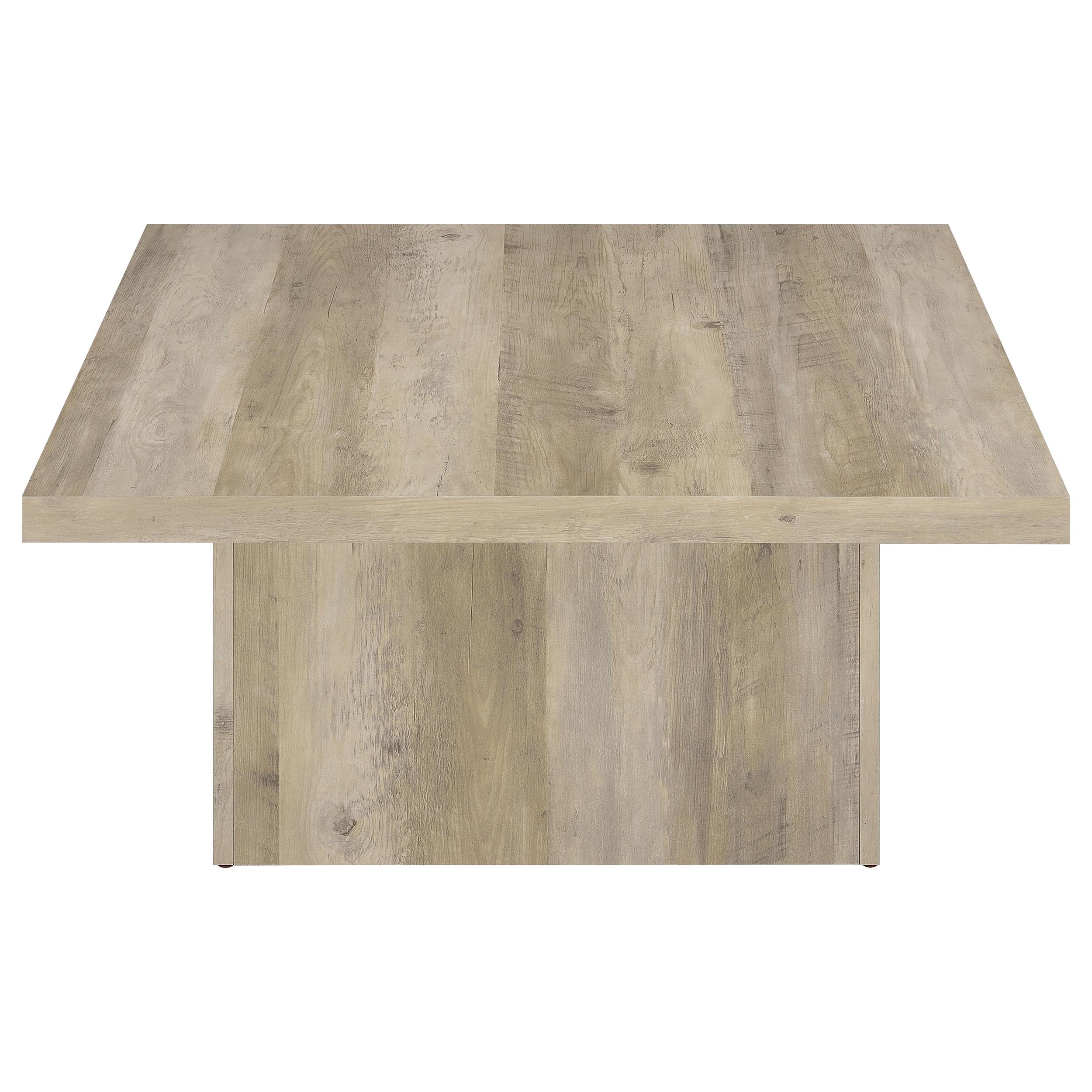 Devar Square Engineered Wood Coffee Table Distressed Pine-