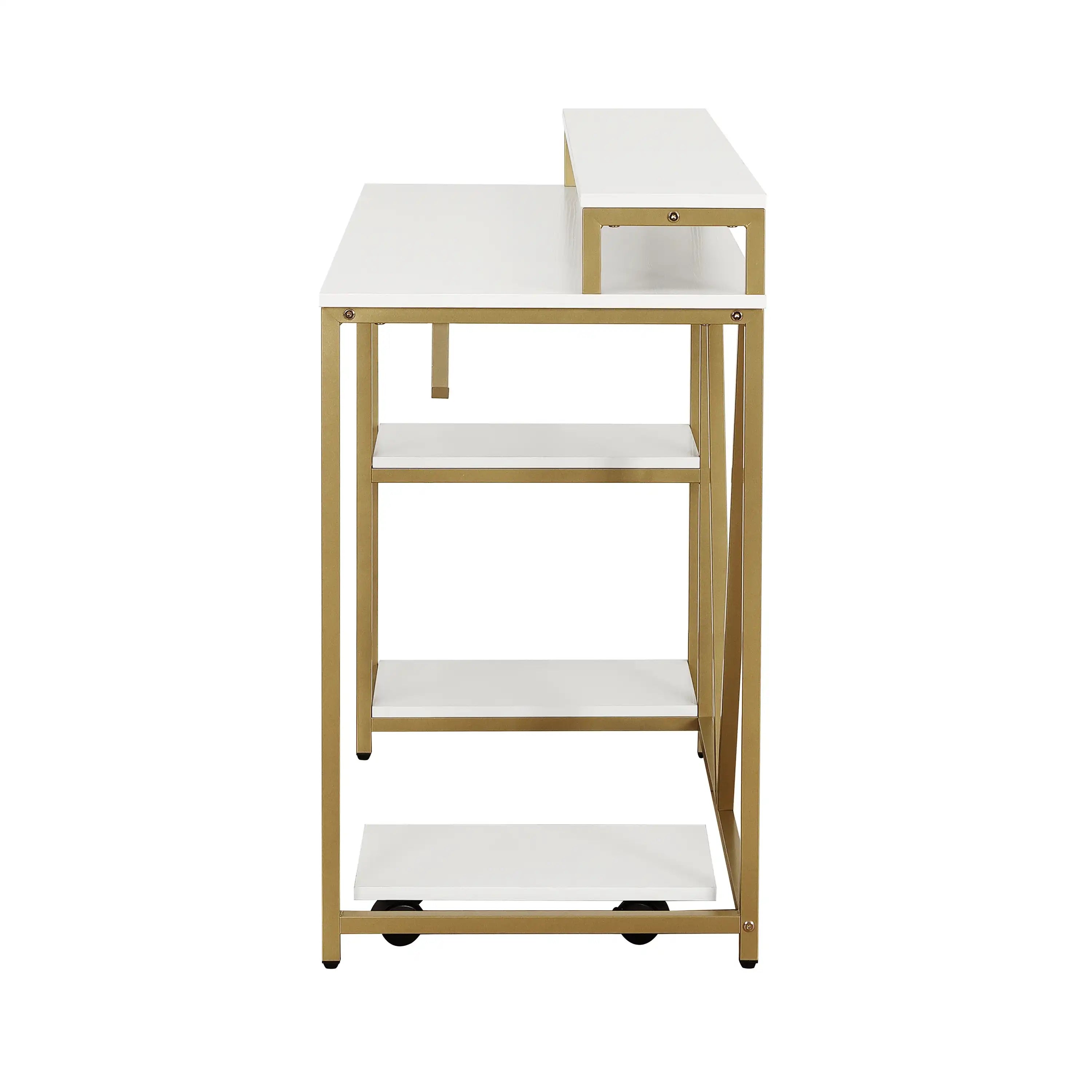 Techni Mobili Industrial Writing Desk, Gold - Best Buy Furniture