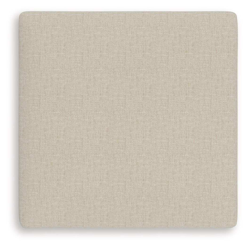 LadyMae - Oversized Accent Ottoman - Twill - Best Buy Furniture