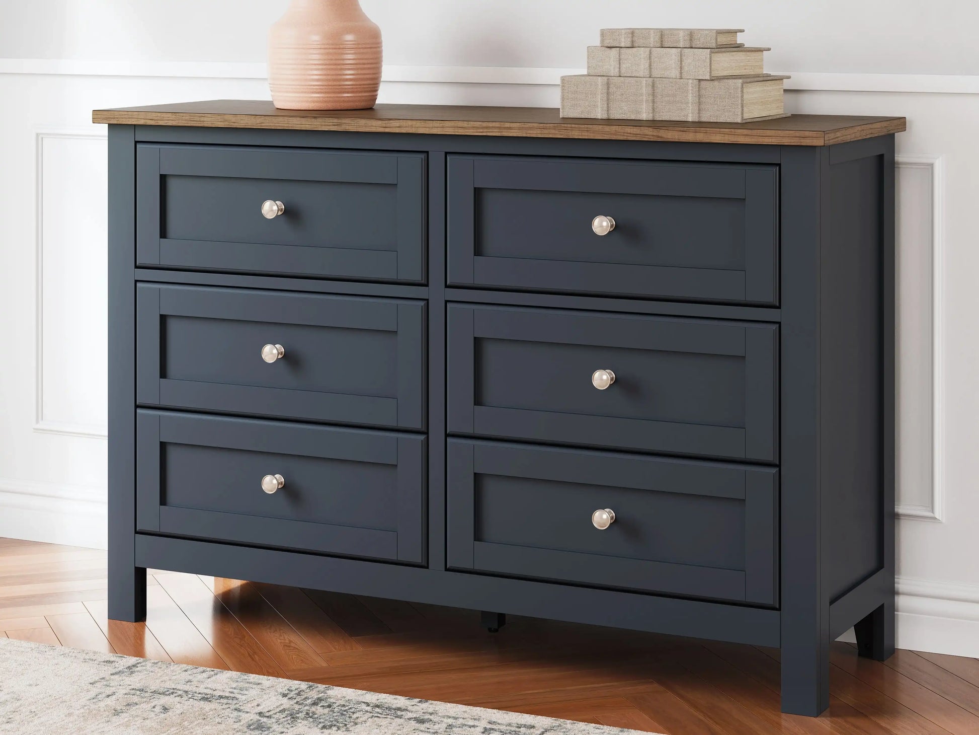 Landocken - Dresser - Brown / Blue - Best Buy Furniture
