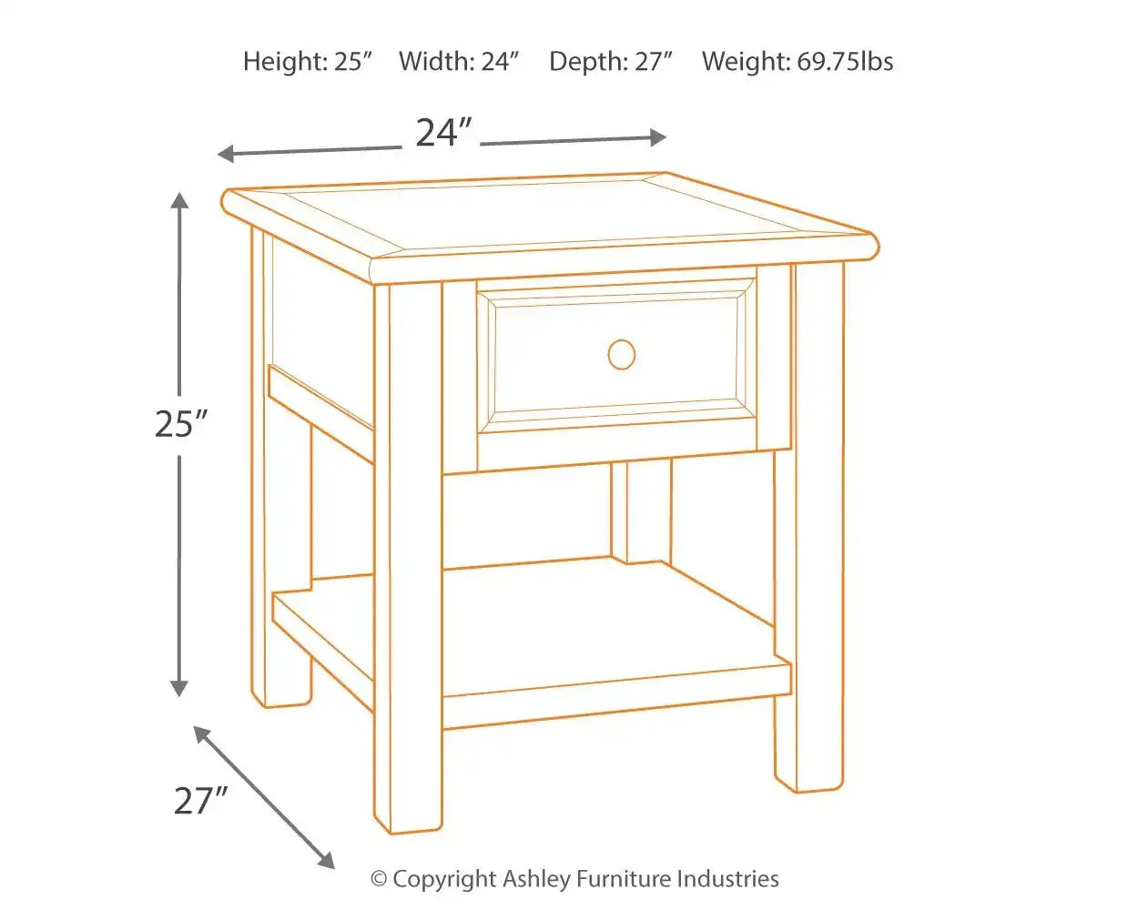 Bolanburg - Rectangular End Table - White / Brown / Beige - Best Buy Furniture