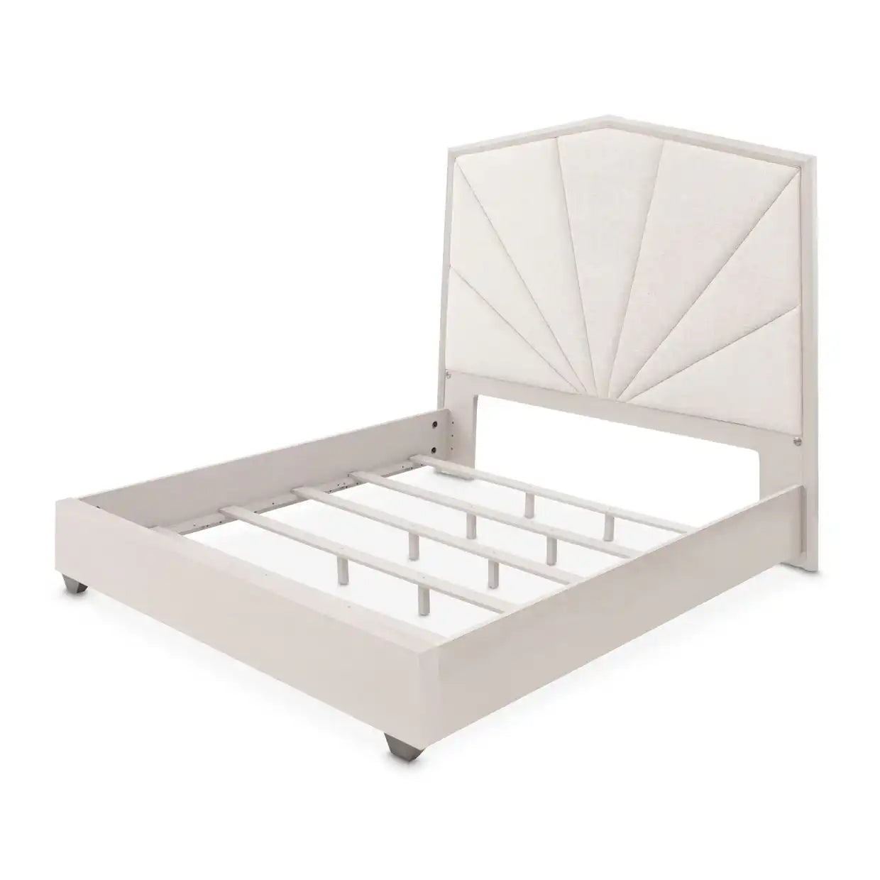 Fantosini - King Tufted Panel Bed - Silver Mist - Best Buy Furniture